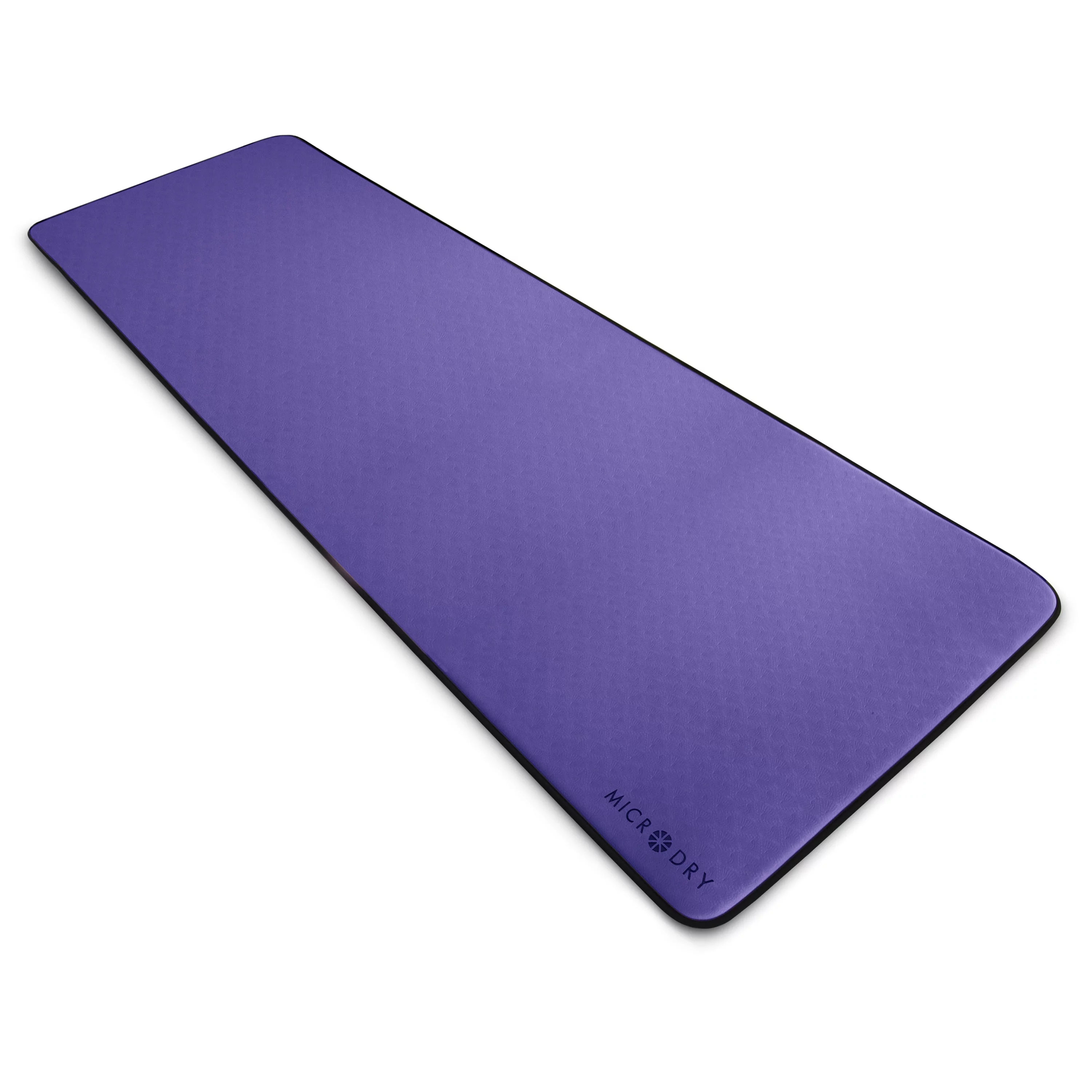 Microdry Deluxe All-Purpose Yoga Fitness Mat Odor Neutralizing Skid Resistant, 72″ x 26″, Black