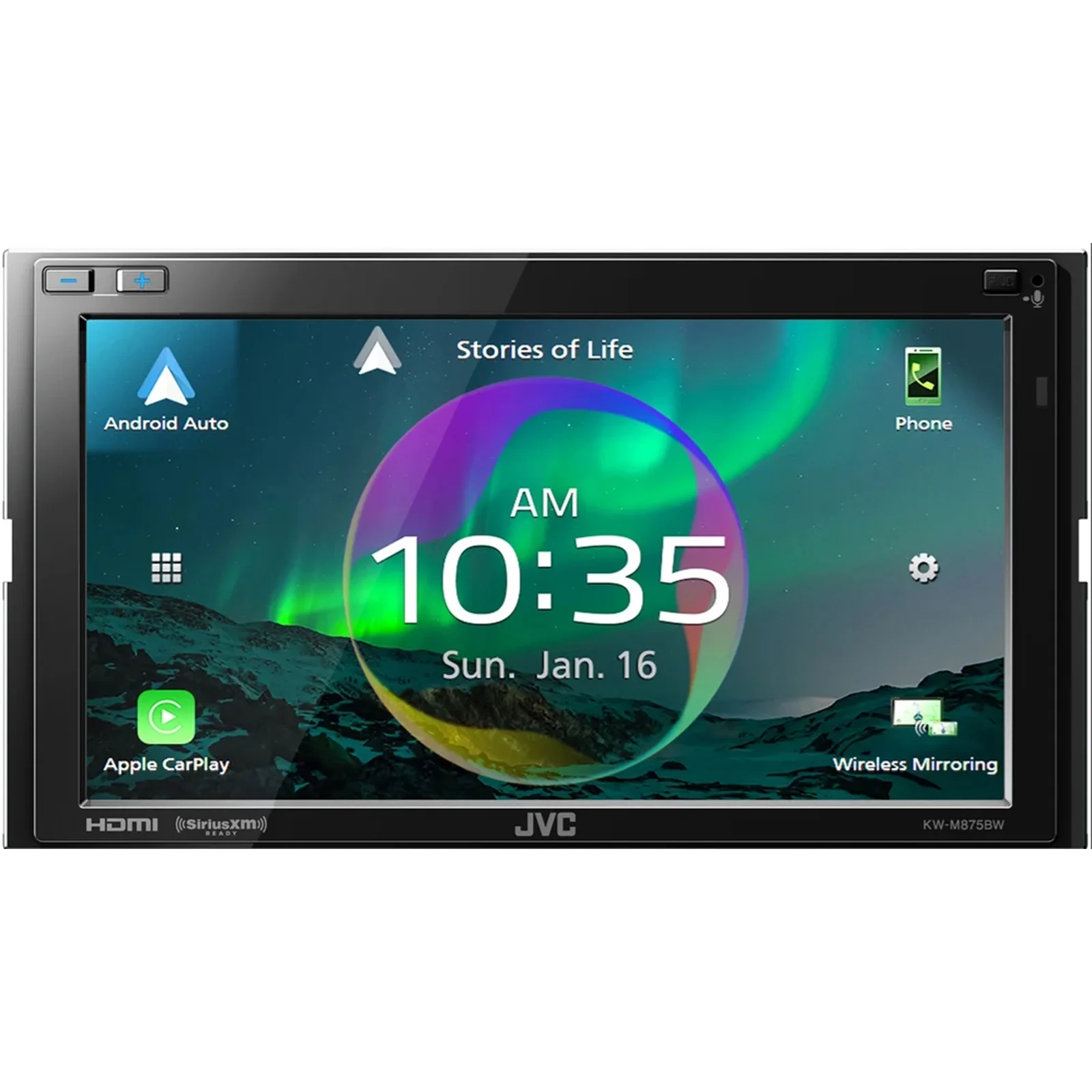 JVC Double DIN In-Dash 6.8″ Touchscreen HDMI/WiFi Bluetooth USB Digital Multimedia Vehicle Radio Receiver with Satellite Radio Vehicle Tuner Kit