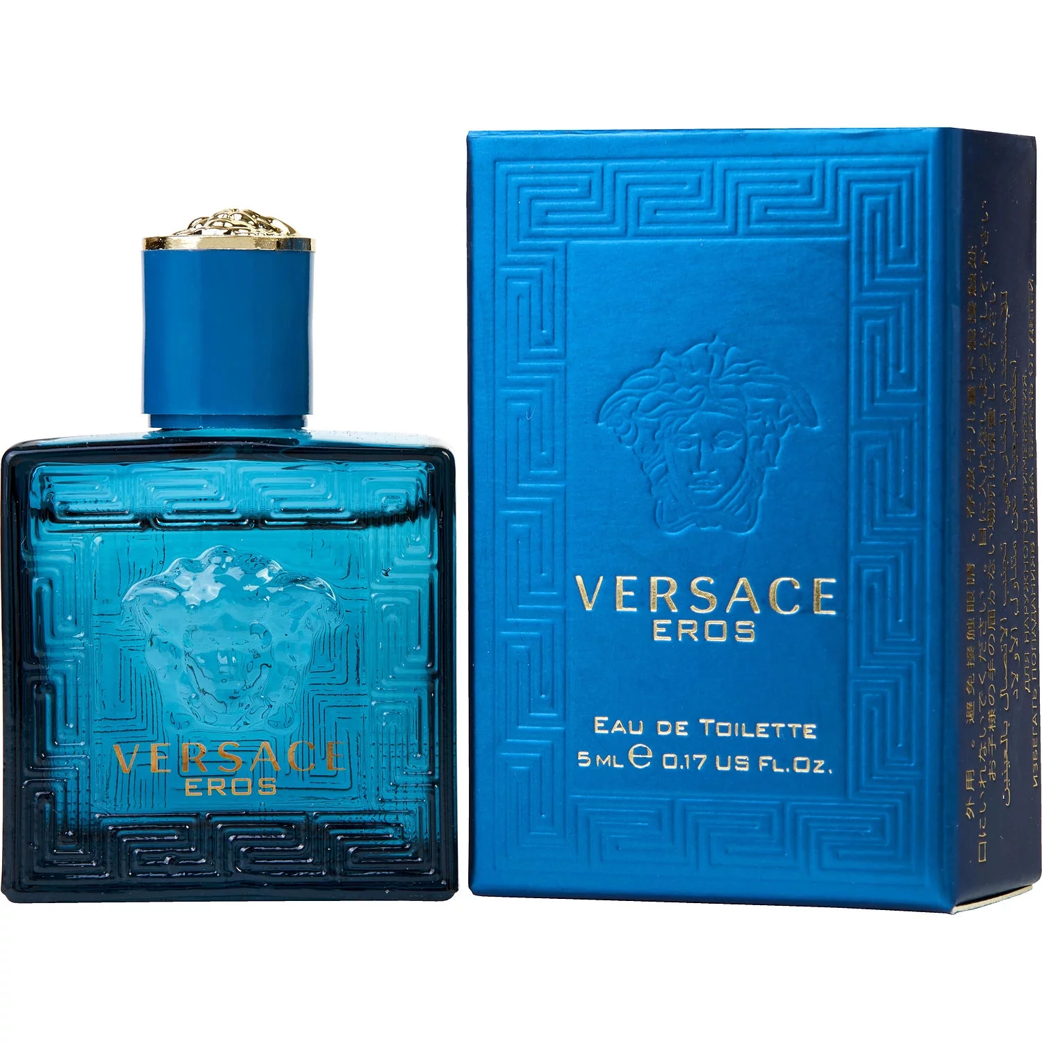 Versace Eros Men EDT, Man Eau Fraiche EDT, Pour Homme EDT – 5ml Mini Splash Bottle 3PK Kit