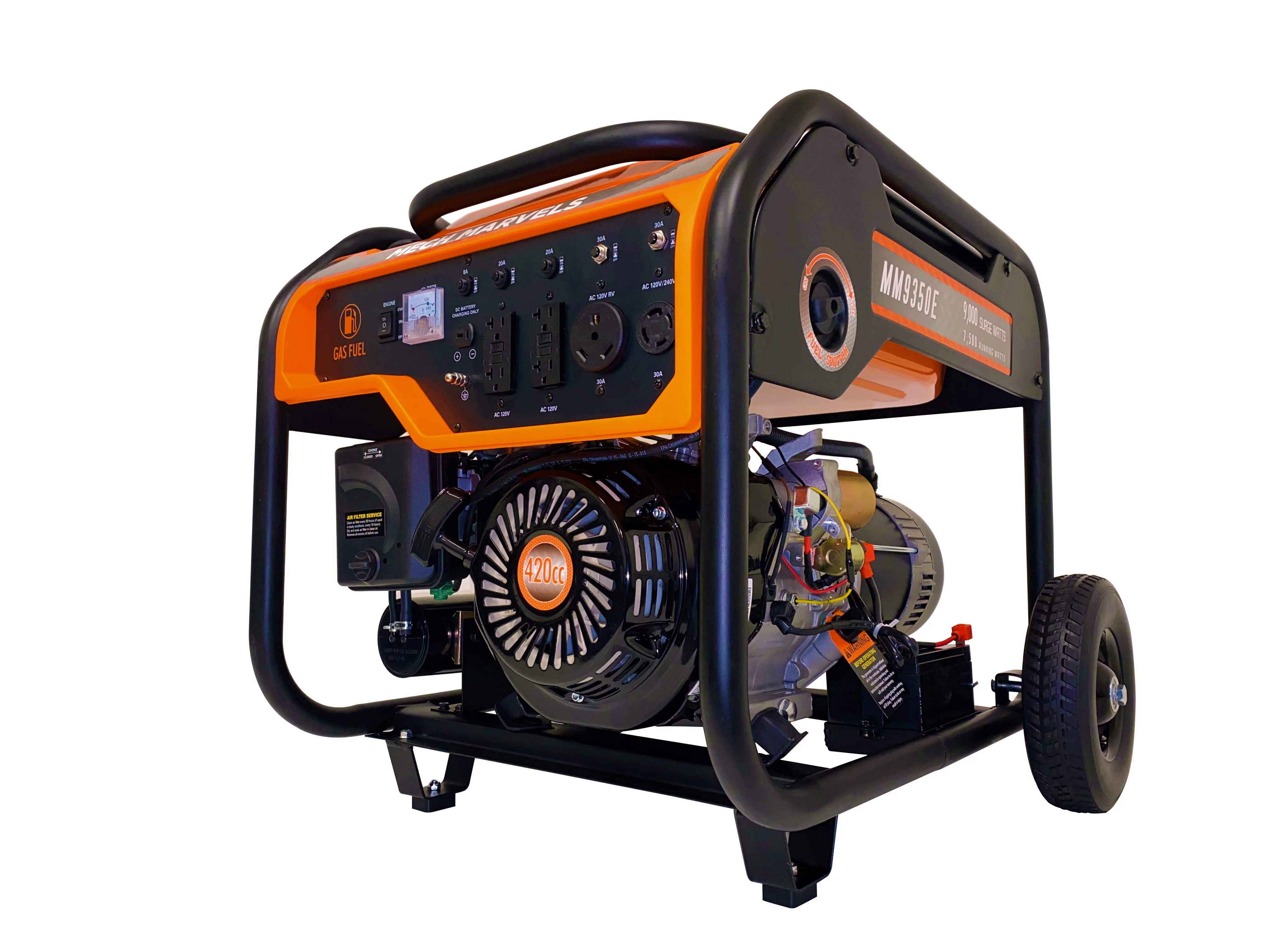 Mech Marvels 9000 Watt Portable Power Generator, Electric Start, CARB Compliant, MM9350E