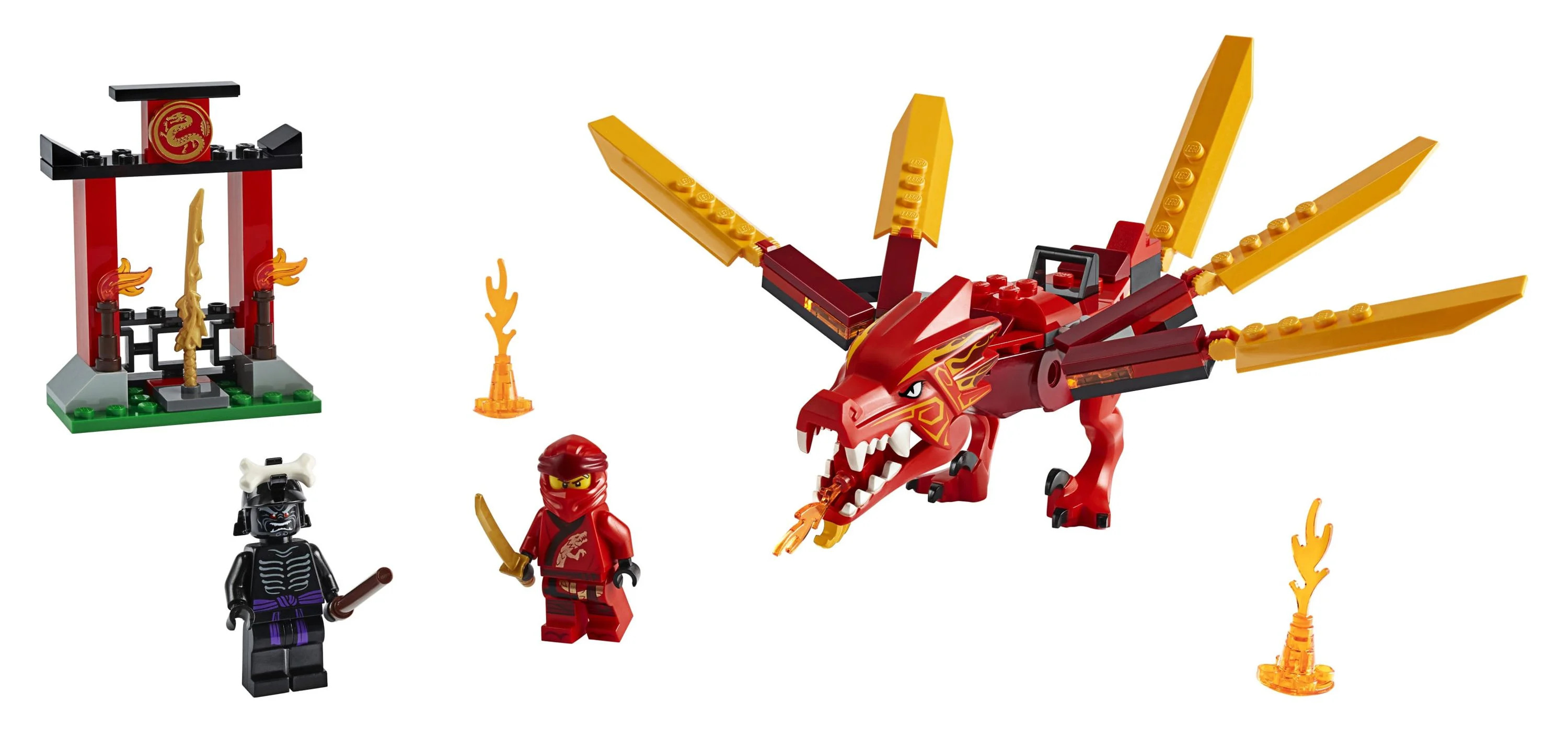 LEGO NINJAGO Legacy Kai’s Fire Dragon 71701 Building Kit (81 Pieces)