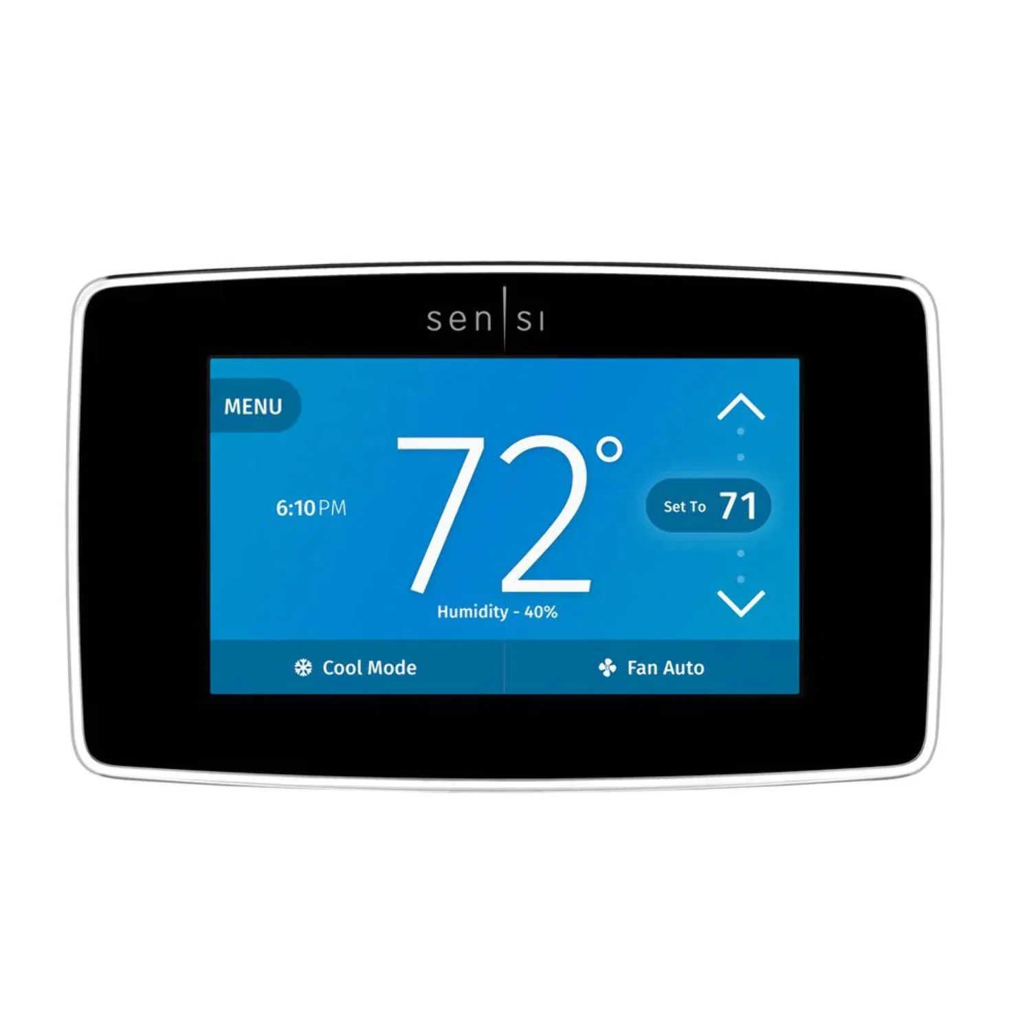 Emerson Sensi Touch Smart Programmable Wi-Fi Thermostat, C-Wire Required-Black