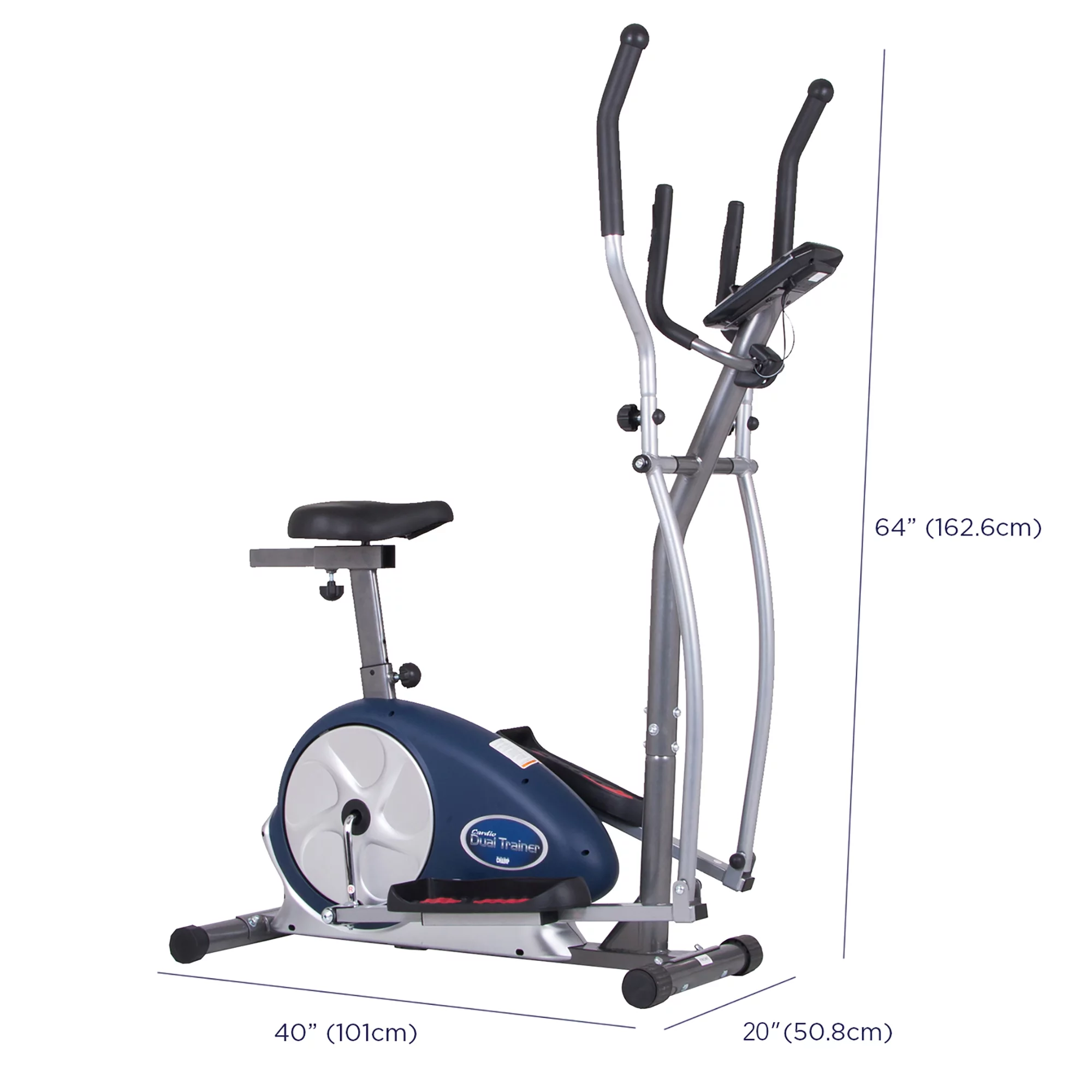 Body Champ BRM3671 Elliptical and Exercise Bike Dual Trainer