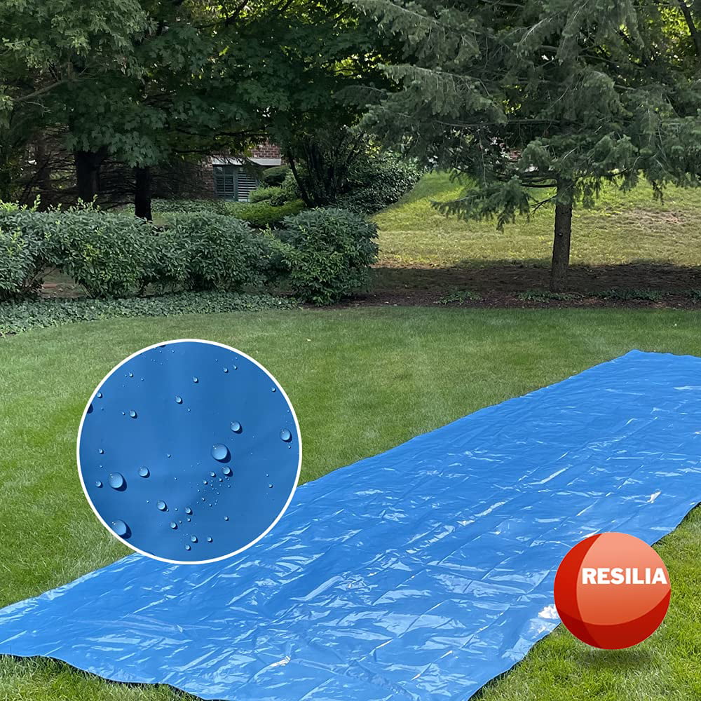 Resilia XL, 20′ x 6′ Super Slip Lawn Waterslide With Hold Steady Stakes