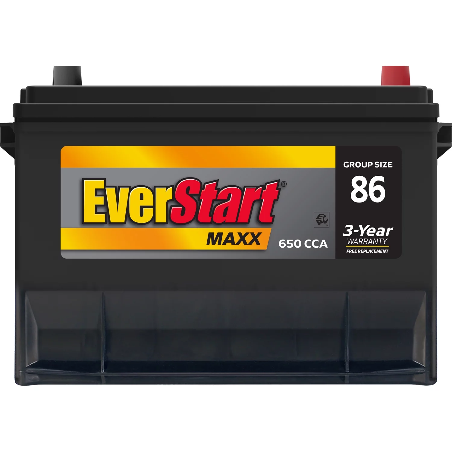 EverStart Maxx Lead Acid Automotive Battery, Group Size 86 12 Volt, 630 CCA