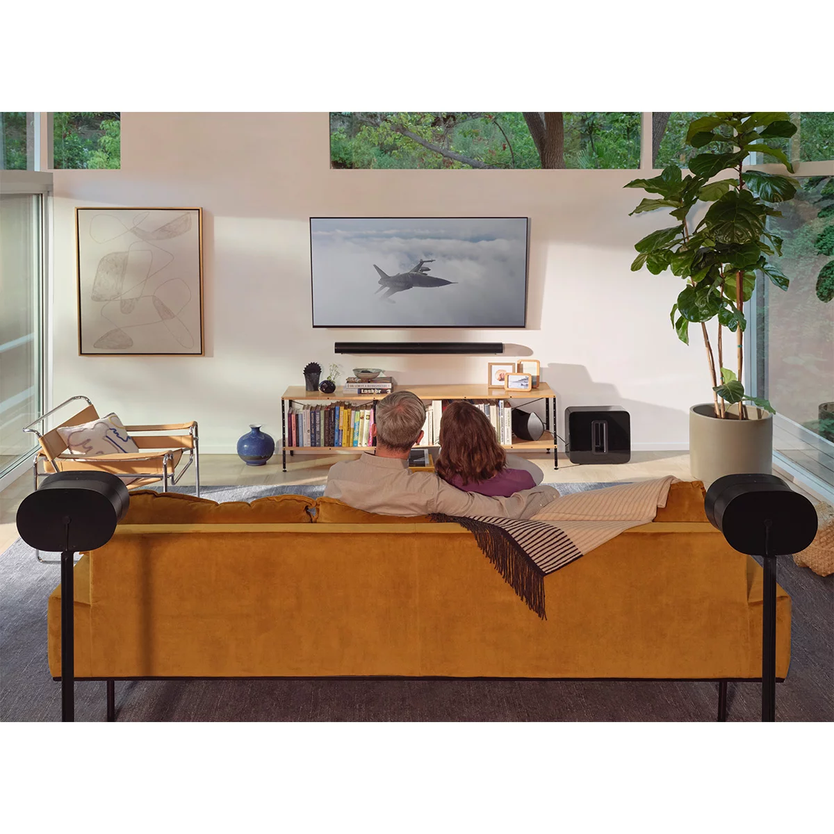 Sonos Ultimate Immersive Set with Arc Wireless Soundbar, Sub Wireless Subwoofer (Gen 3), and Pair of Era 300 Wireless Smart Speakers (White)