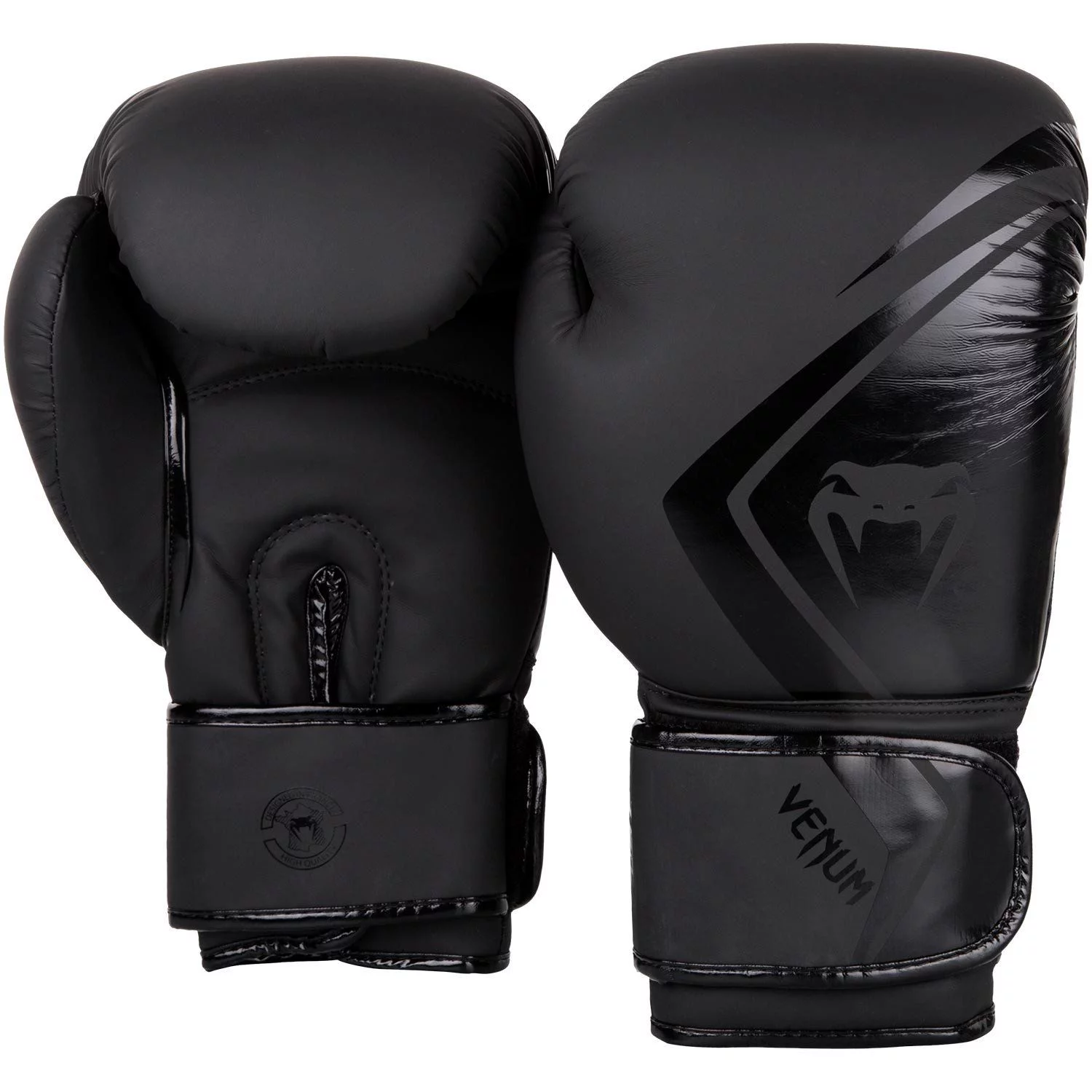 Venum Contender 2.0 Boxing Gloves – Black – 14 oz – Adult Unisex