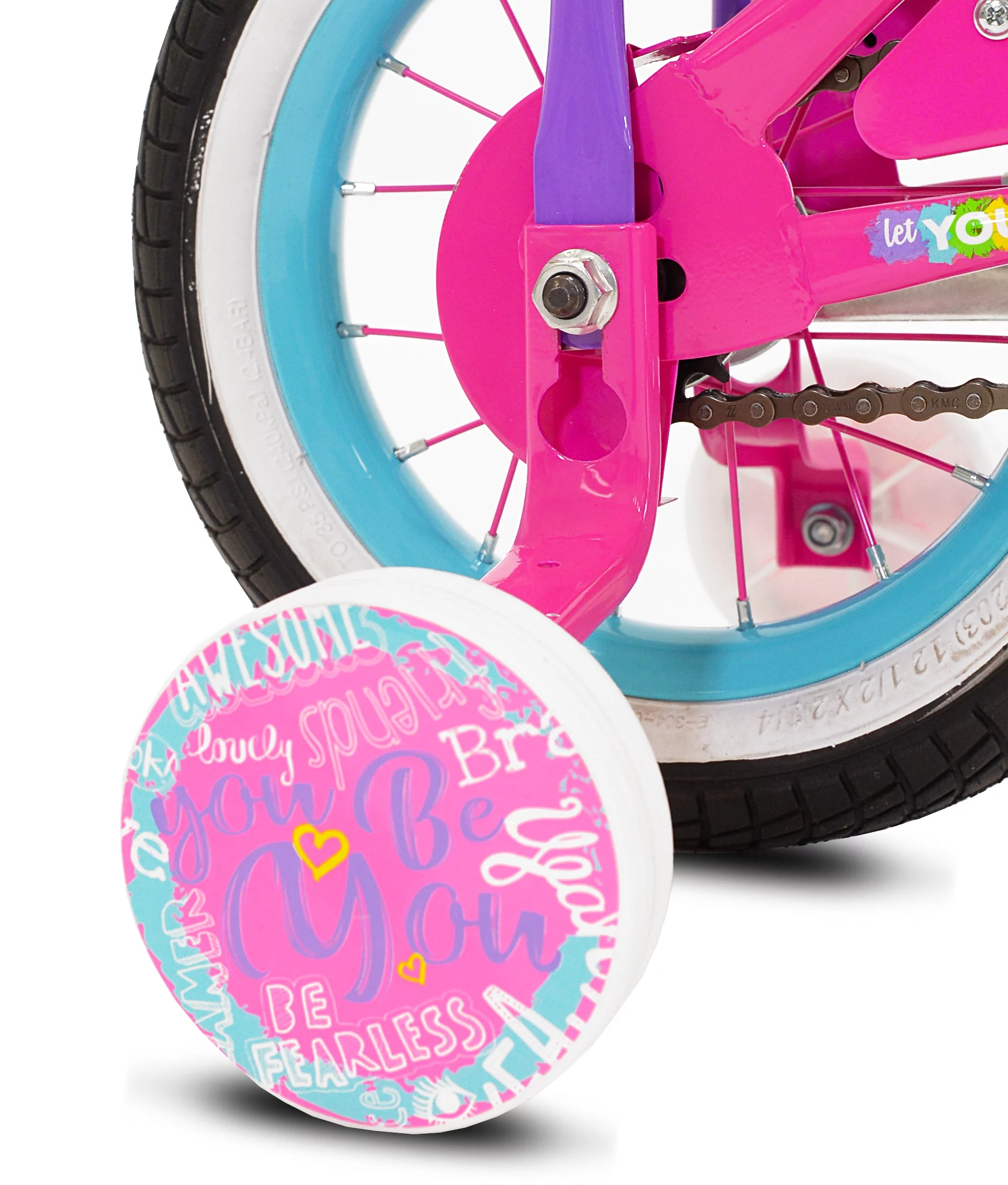 LittleMissMatched 12 in.  Girl’s Let You Be You Unicorn, Child’s Bicycle, Pink and Purple