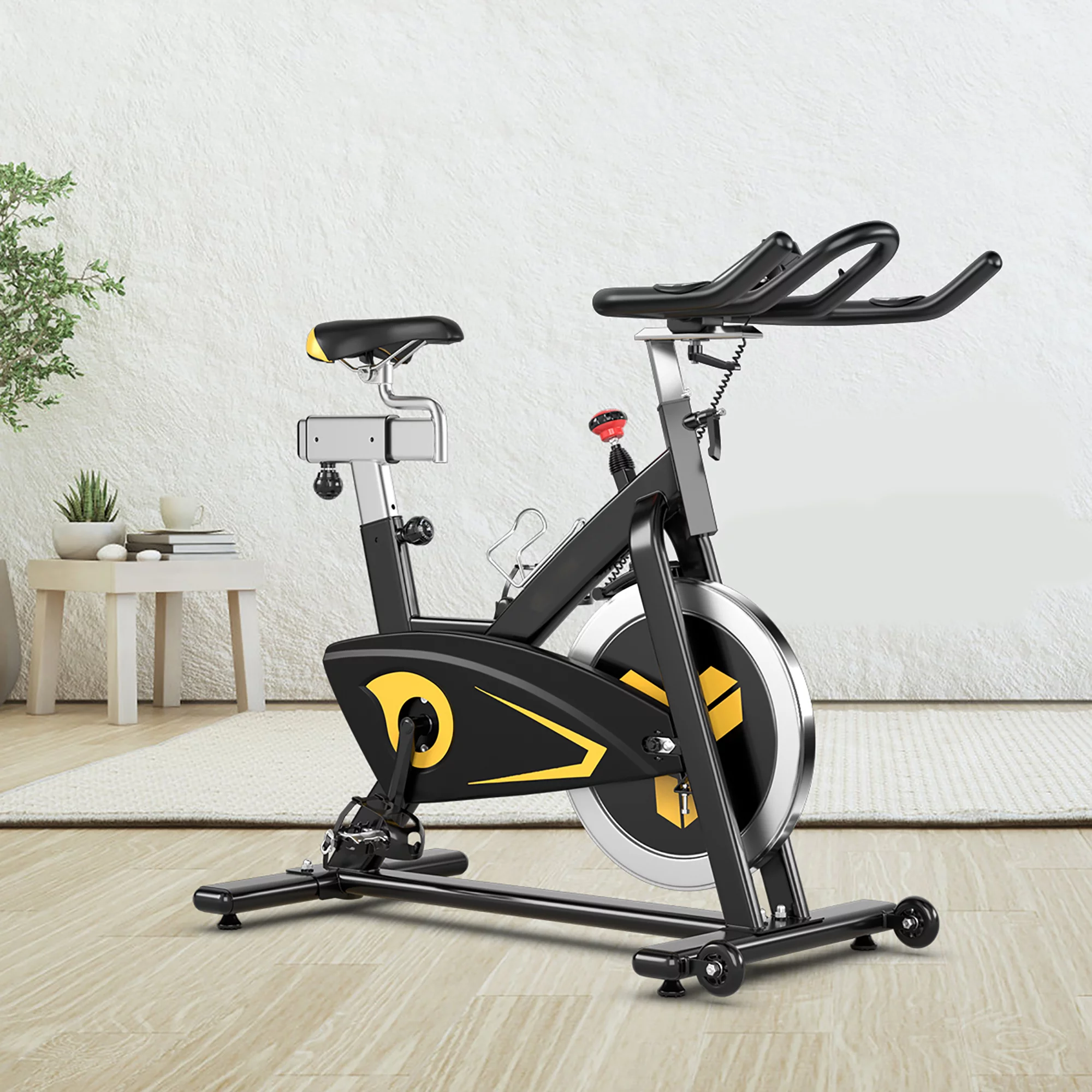 Costway Indoor Cycling Bike Magnetic Exercise Bike Stationary Belt Drive Gym Home Cardio