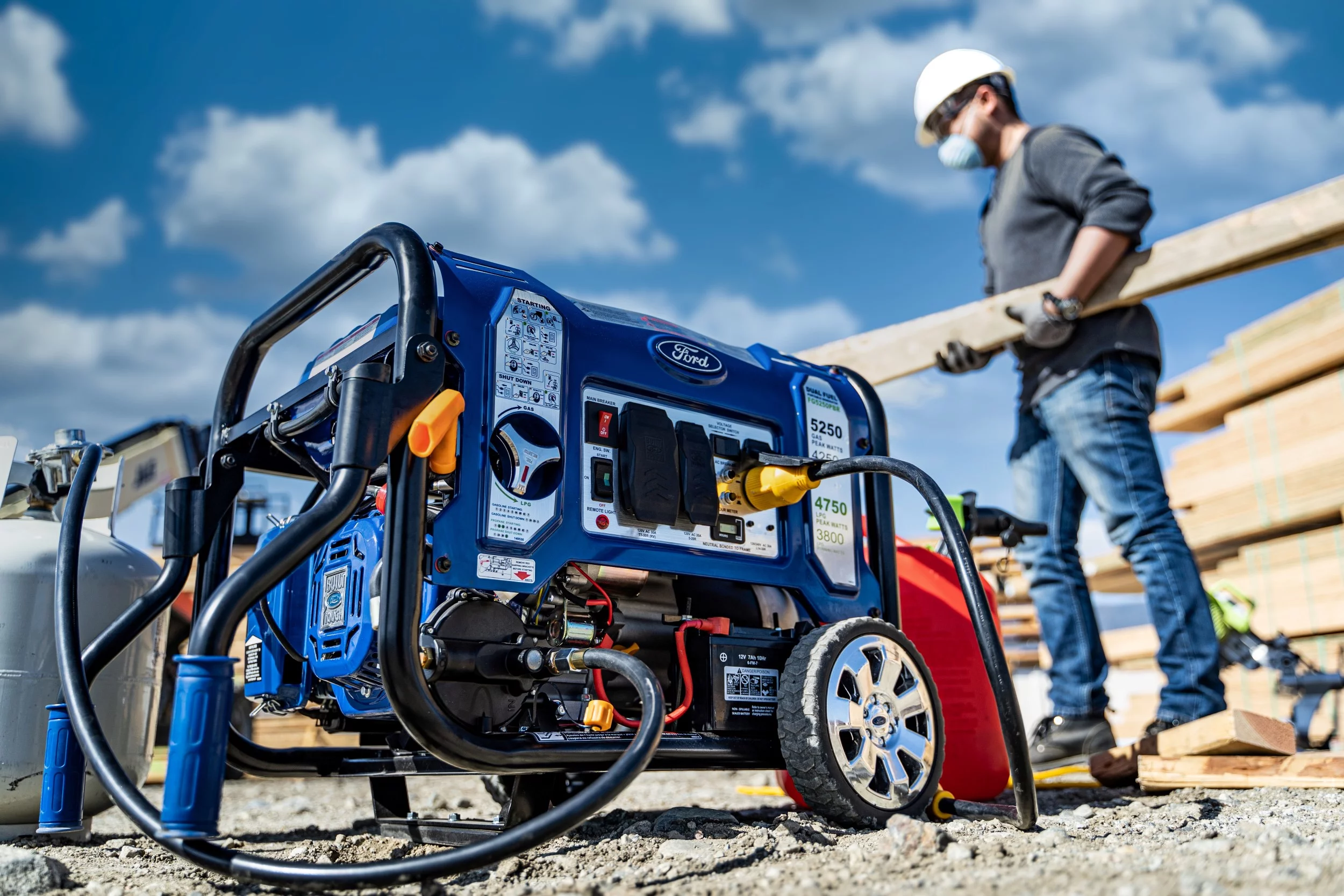 Ford 5,250-Watt Dual Fuel Portable Generator with Wireless Remote Start