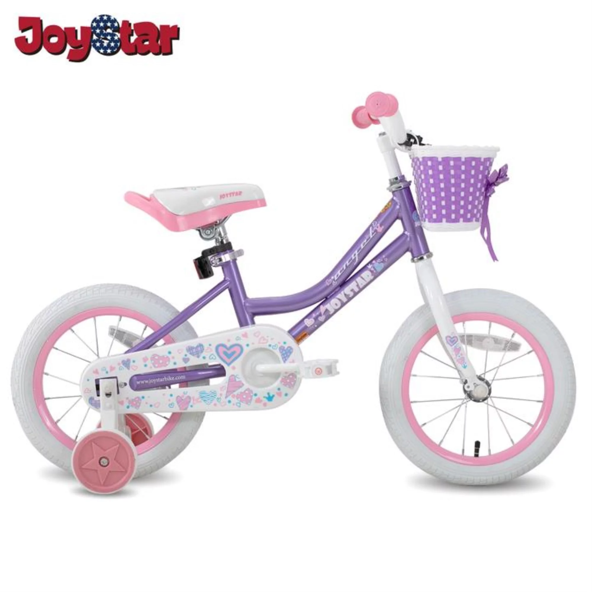 JOYSTAR Angel Girls Bike 16 Inch Kids Bike with Training Wheels for 4-7 Years Old Girls,Toddler Bicycle,Blue