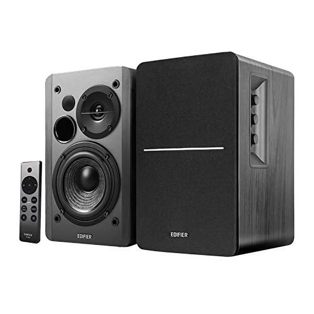 Edifier R1280DBs Active Bluetooth Bookshelf Speakers – Optical Input – 2.0 Wireless Studio Monitor Speaker – 42W RMS with Subwoofer Line Out – Black