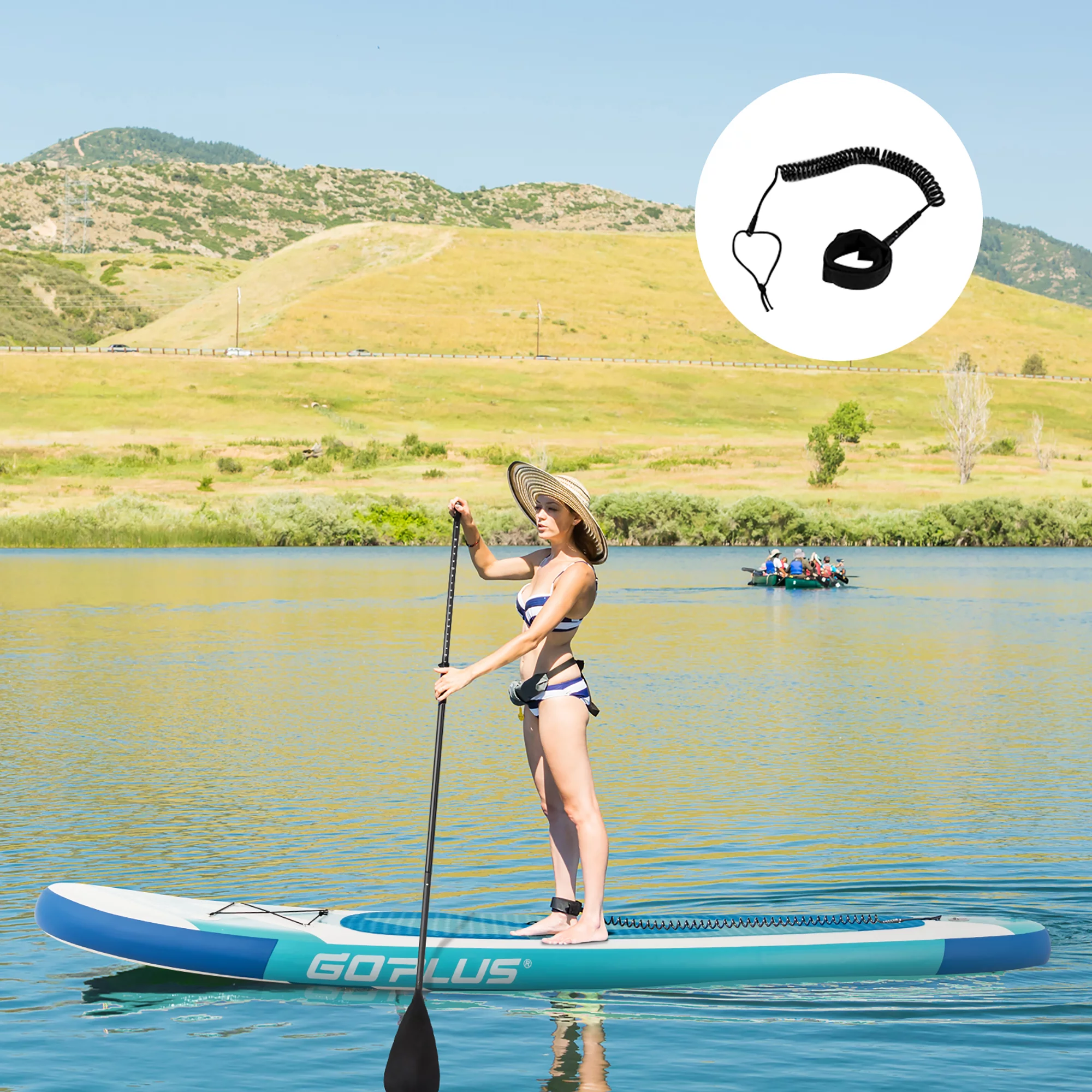 Goplus 11ft Inflatable Stand Up Paddle Board 6” Thick W/ Aluminum Paddle Leash Backpack