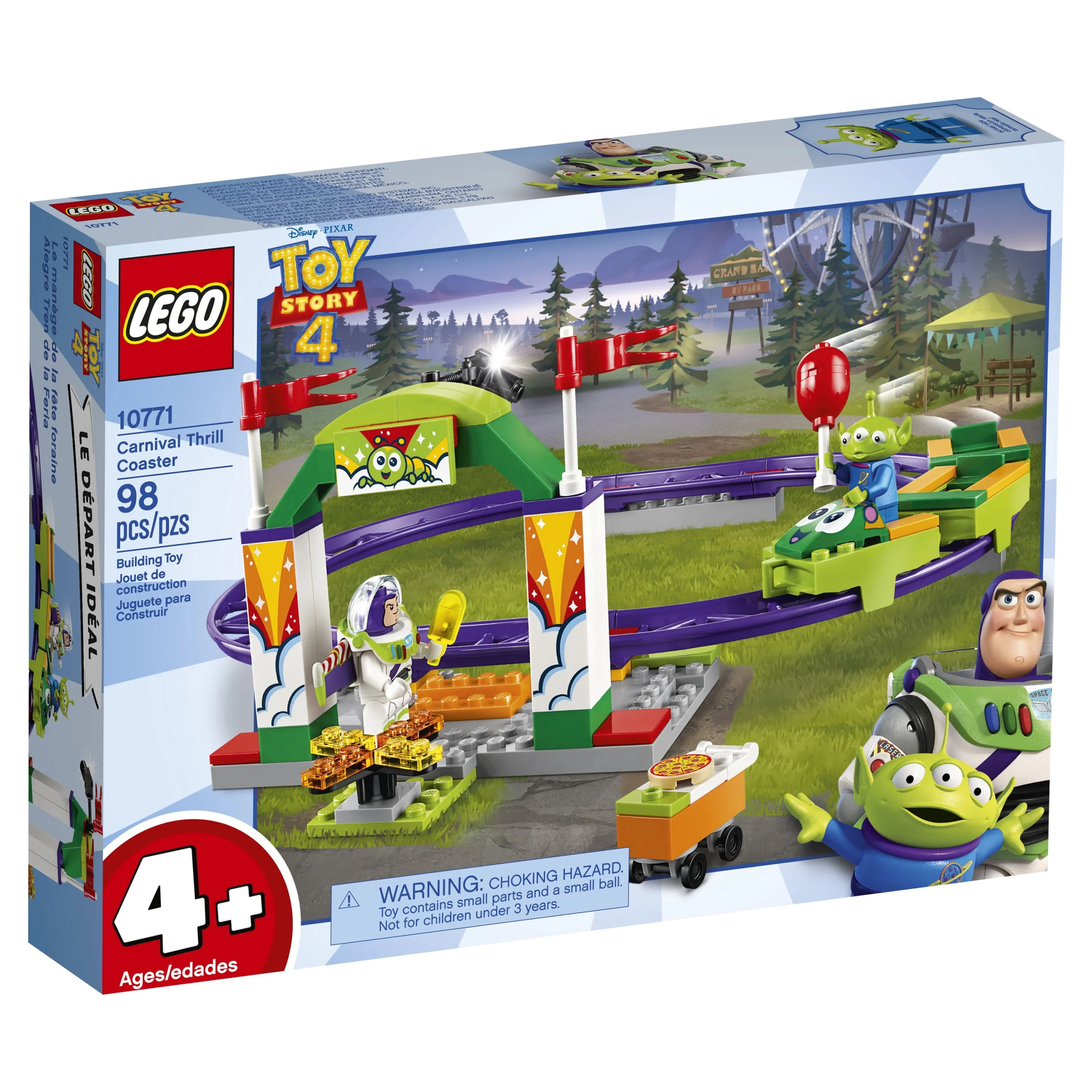 LEGO Disney Pixar’s Toy Story 4 Carnival Thrill Coaster 10771 Building Toy (98 Pieces)