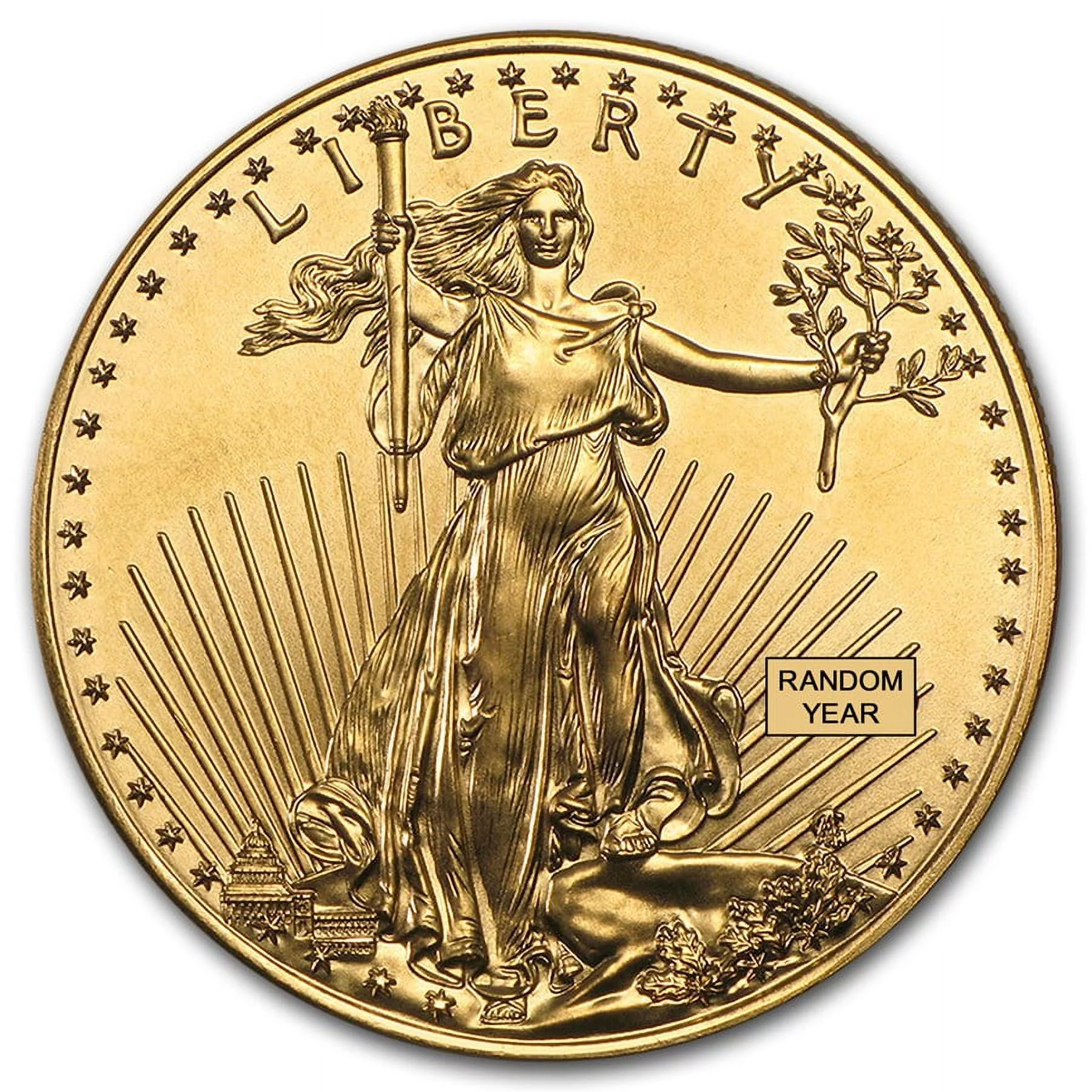 1 oz American Gold Eagle BU (Random Year) – Walmart