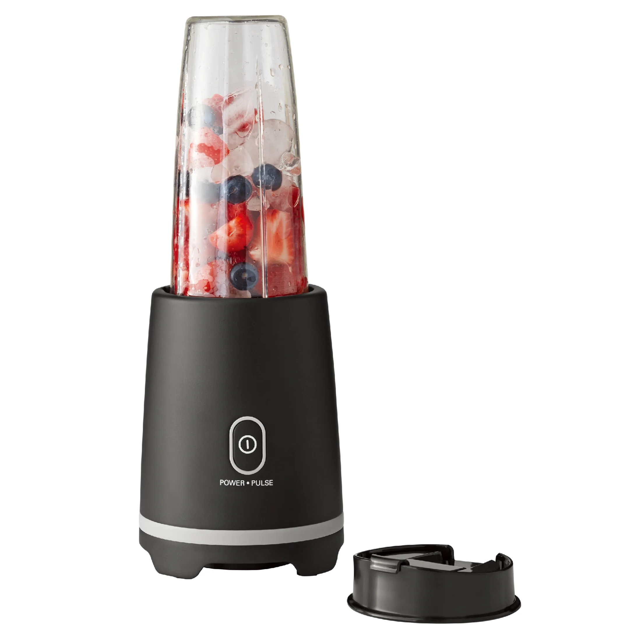 Mainstays Black Single-Serve Blender with 1 Travel Lid, 16 oz, New