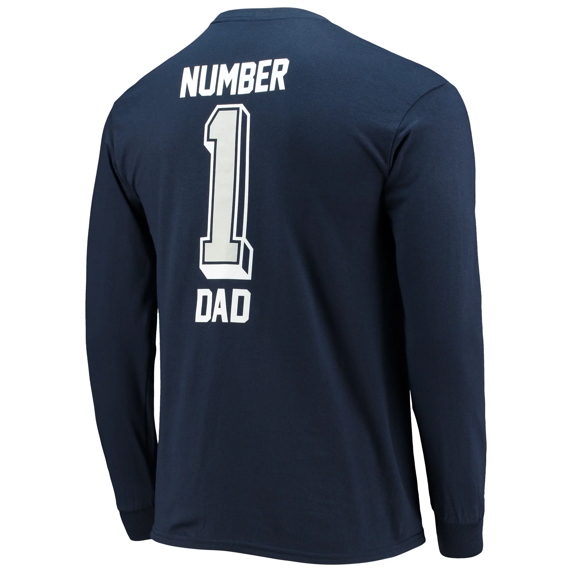 Men’s Fanatics Branded Navy Dallas Cowboys #1 Dad Long Sleeve T-Shirt