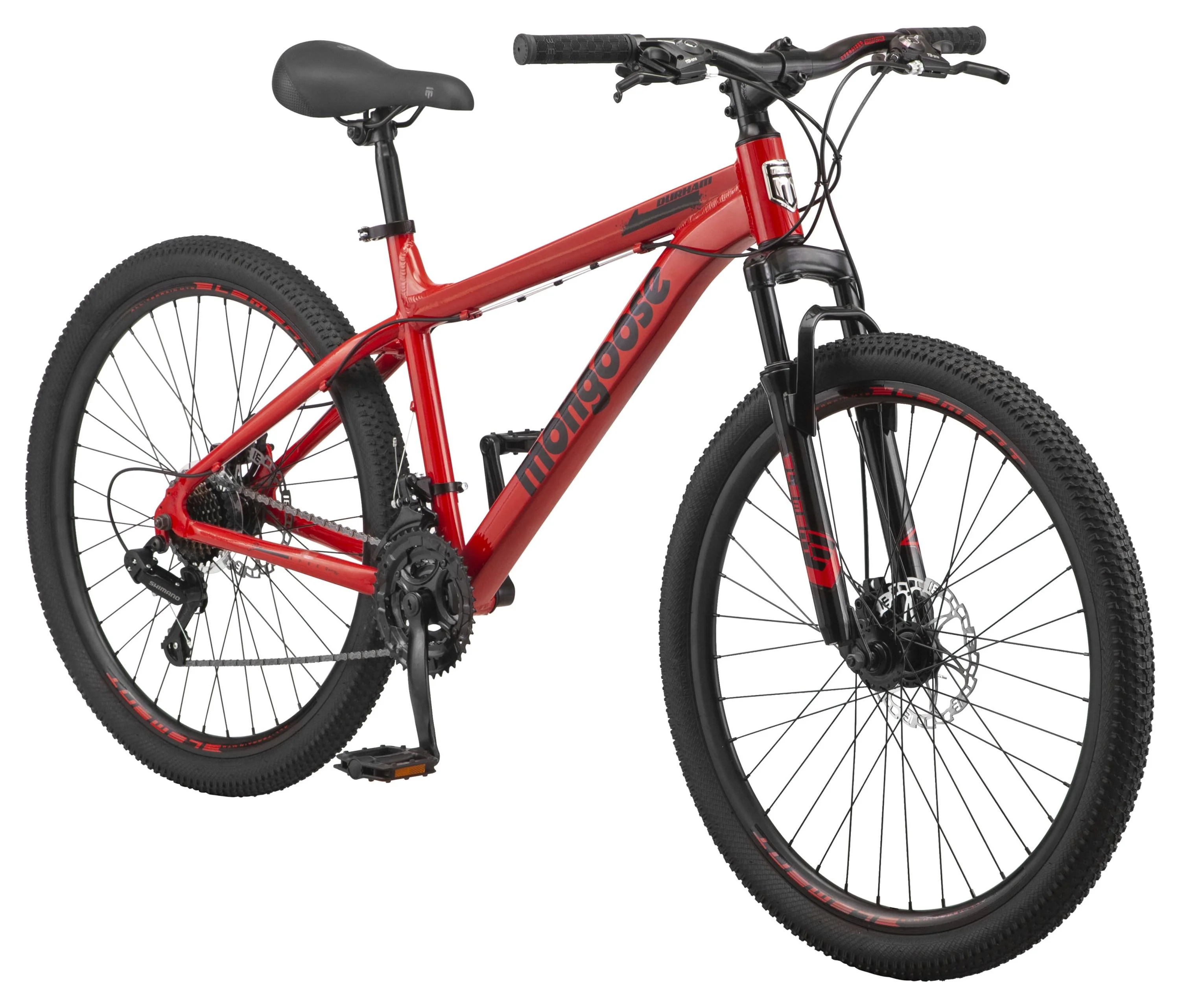 Mongoose 26-in. Durham Unisex Mountain Bike, Red and Black, 21 Speeds