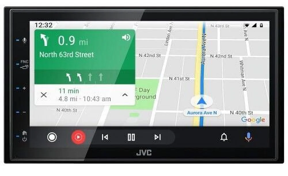 JVC KW-M560BT 6.8″ Bluetooth Digital Media Car Play/Android Receiver+ Cam XV30 Bundle