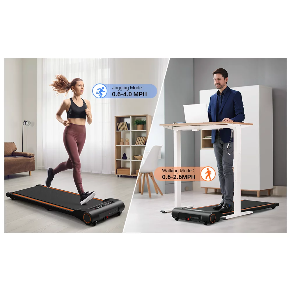 Walking Pad, Under Desk Treadmill with Remote Control, 0.6-4 mph Compact Treadmills for Home