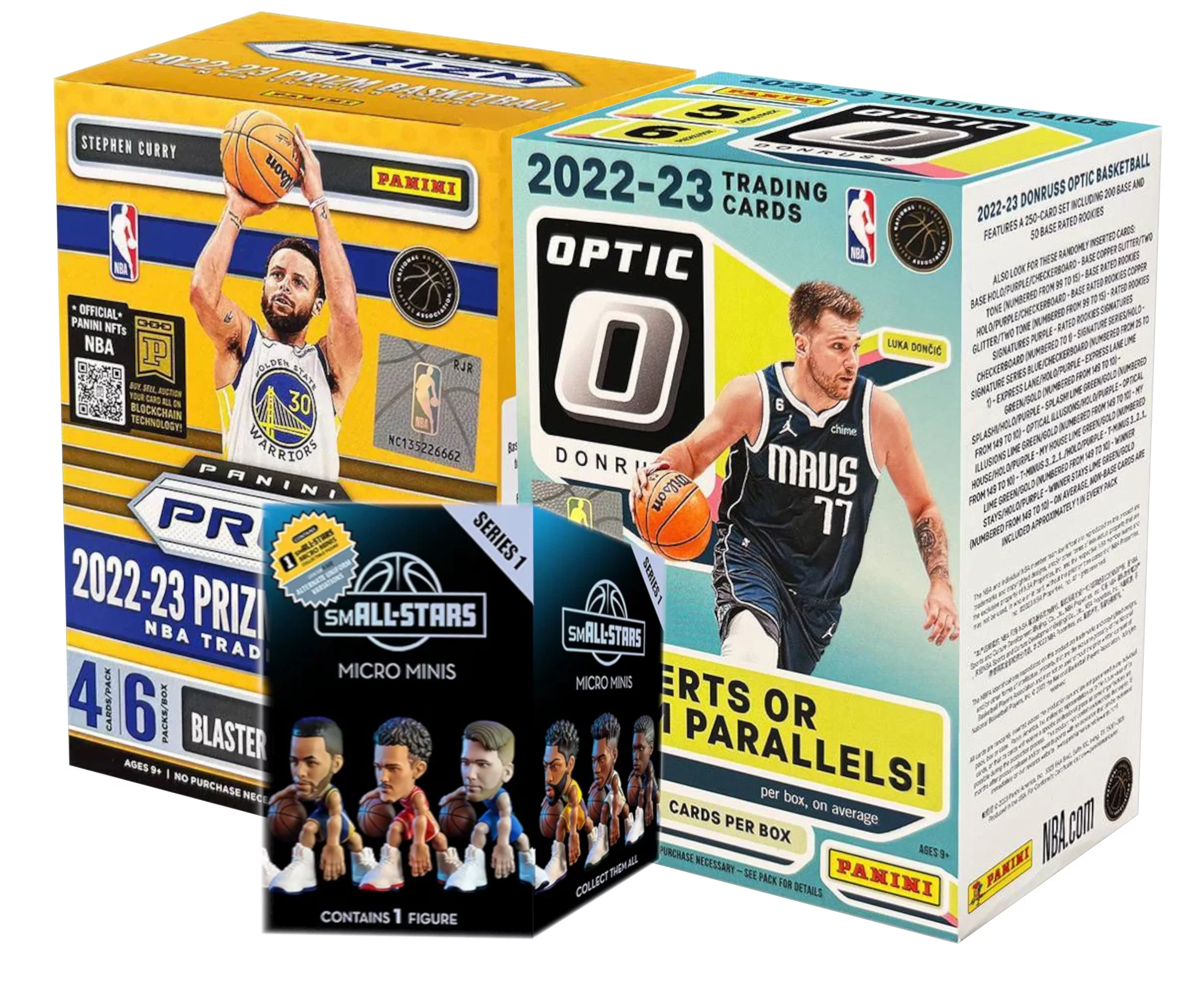 2022-23 Panini Prizm and Donruss Optic NBA Basketball Online Exclusive Bundle – Bonus SmallStars Mini Figure!