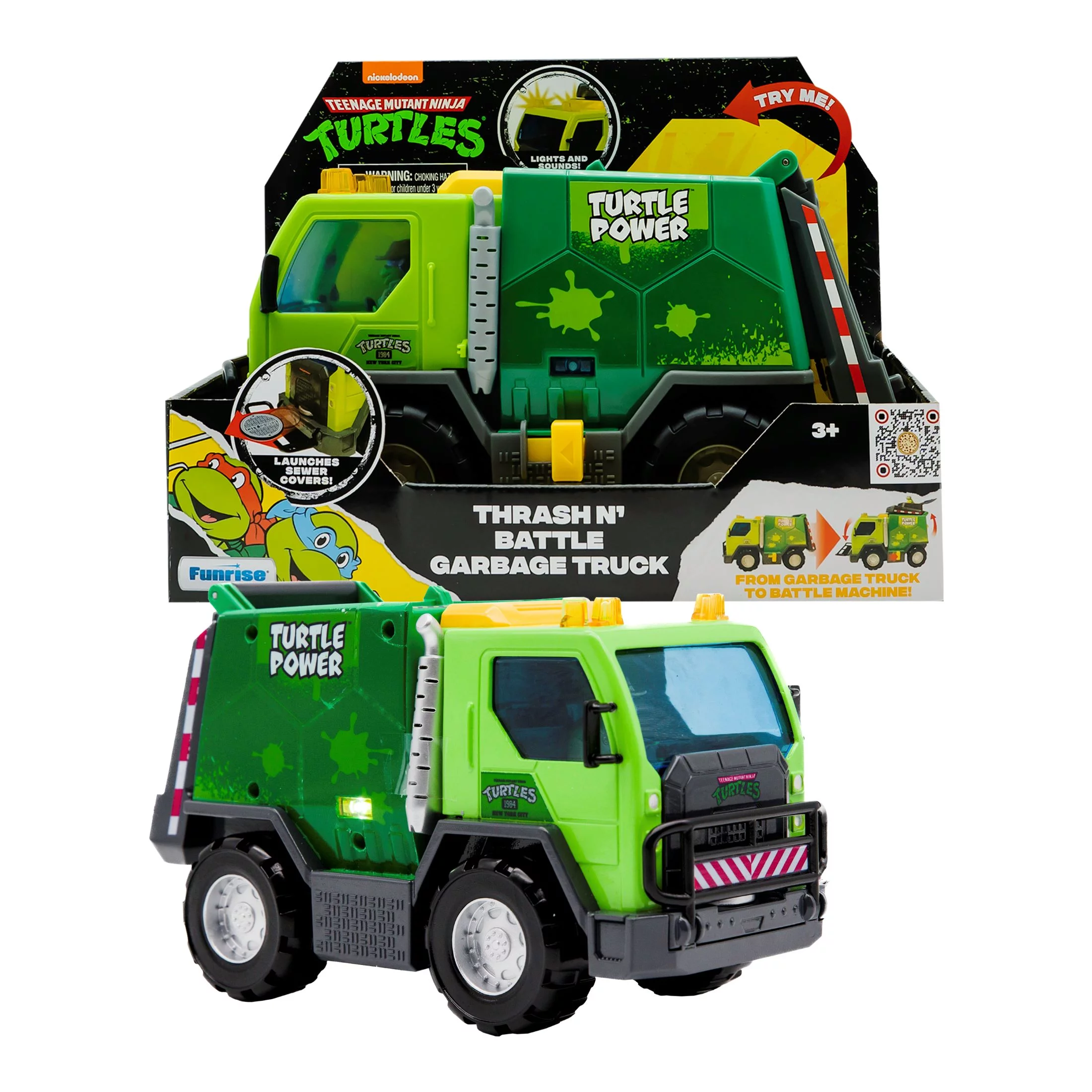 Teenage Mutant Ninja Turtles Thrash’n Battle Garbage Truck, Green