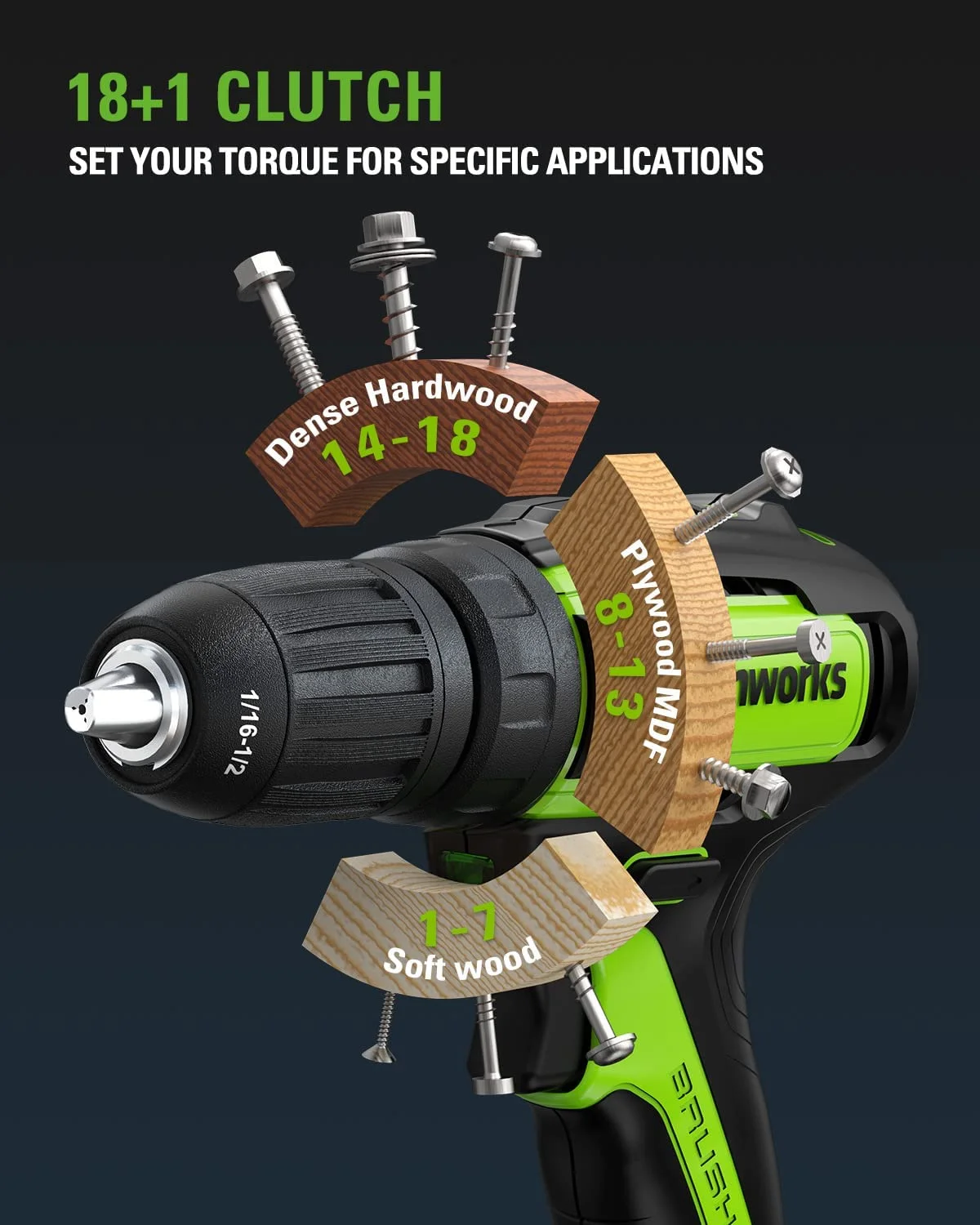 Greenworks 24V Max Cordless Brushless Drill + Impact Combo Kit, (2) 2.0Ah Batteries, FAST Charger, and Bag Included