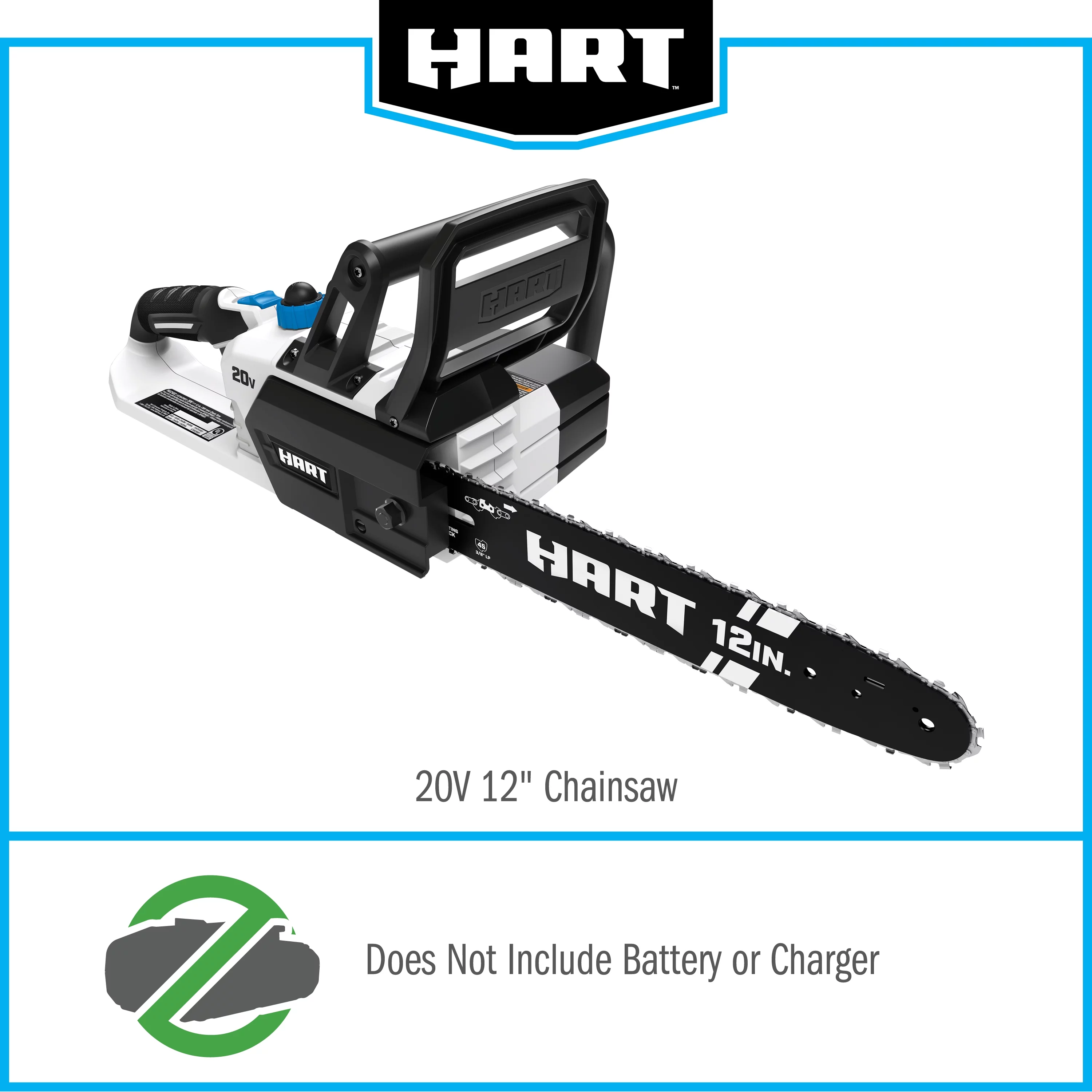 HART 20-Volt 12-Inch Cordless Chainsaw (1) 20-Volt 4.0Ah Lithium-Ion Battery