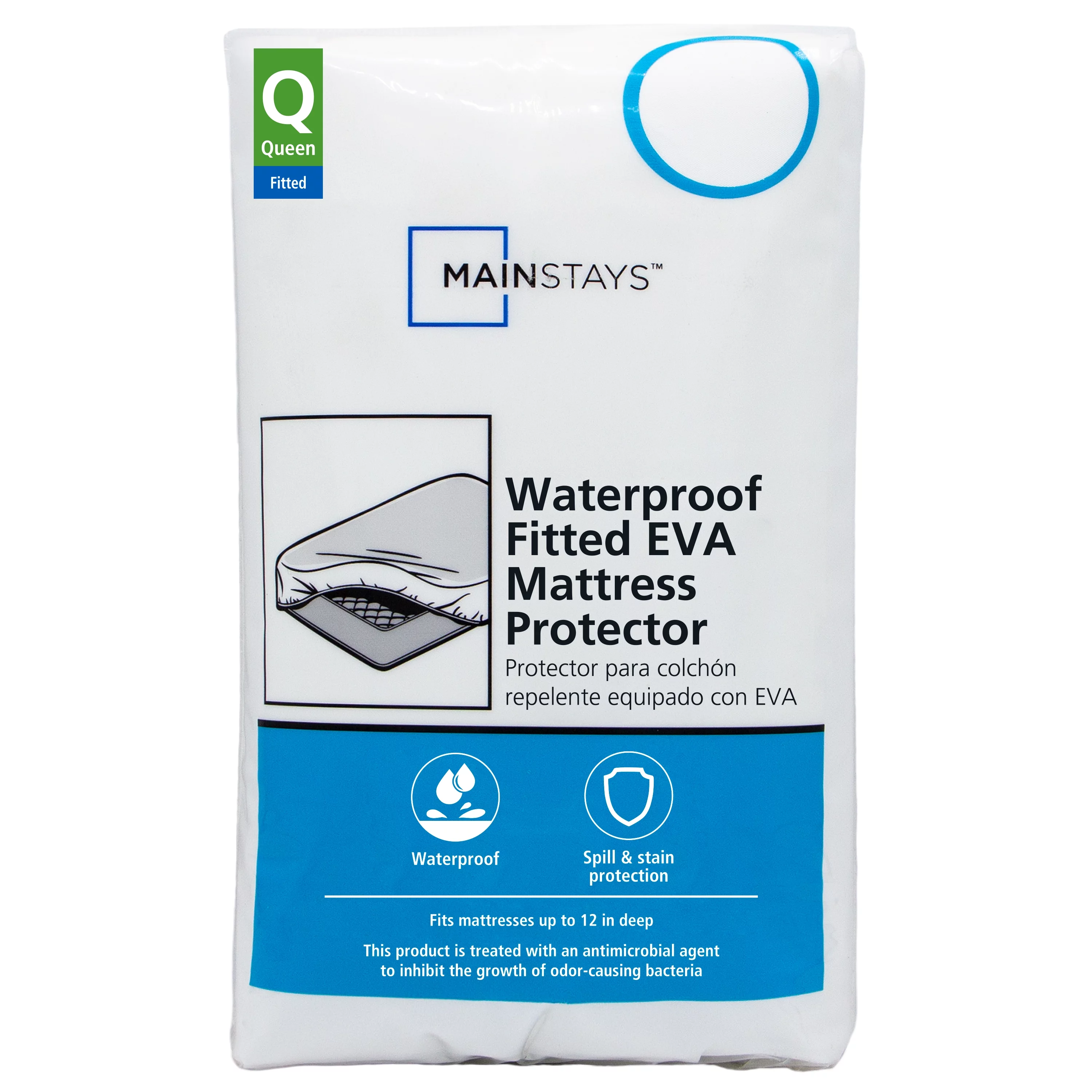 Mainstays Waterproof EVA Fitted Mattress Protector, King