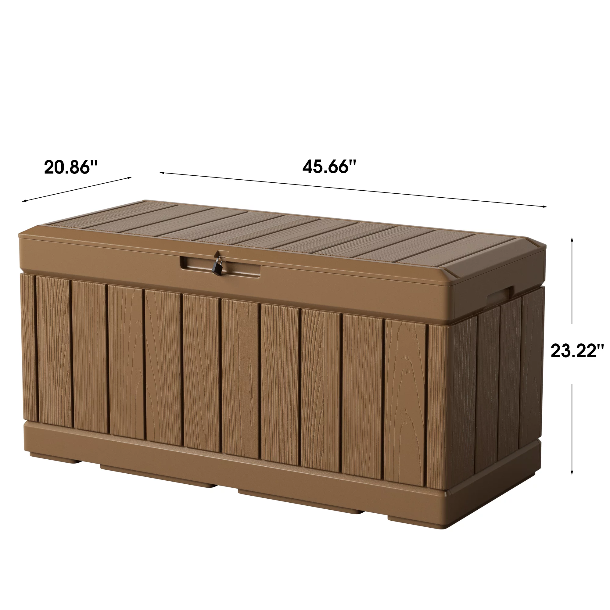 Homall 82 Gallon Outdoor Storage in Resin Deck Box 45.66in Width Lockable Deck Box, Black