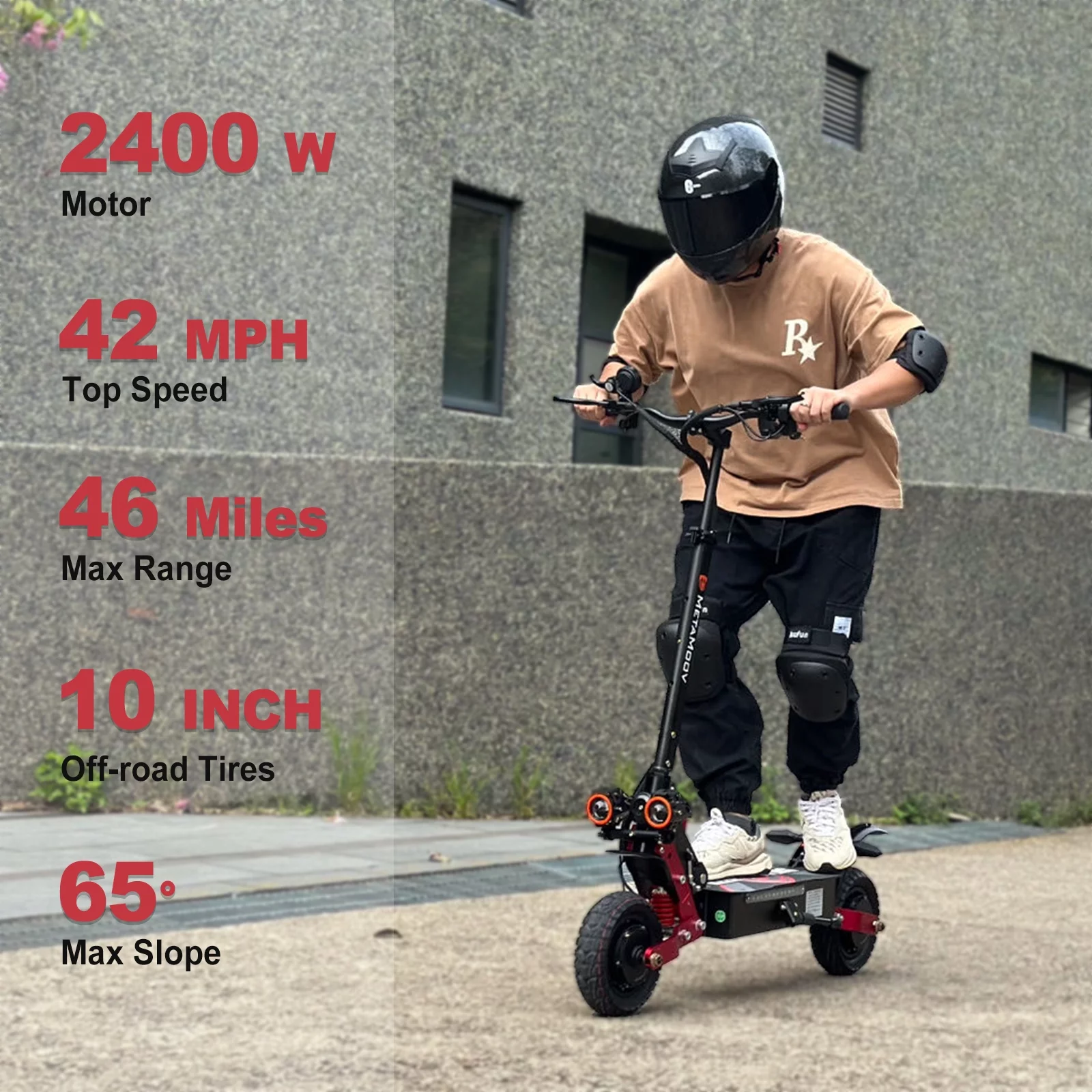 ZonDoo ZO01  Electric Scooter Adults, 40 mph 46Miles Long Range,  2400W Dual Motor  Electric Scooter with Seat for Adults