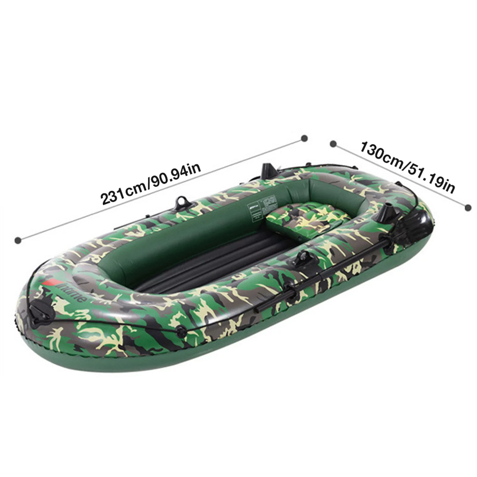 10ft 2/3/4 Person Inflatable Boat Set with Paddles Air Pump PVC Kayak Canoe Boat Set for Drifting