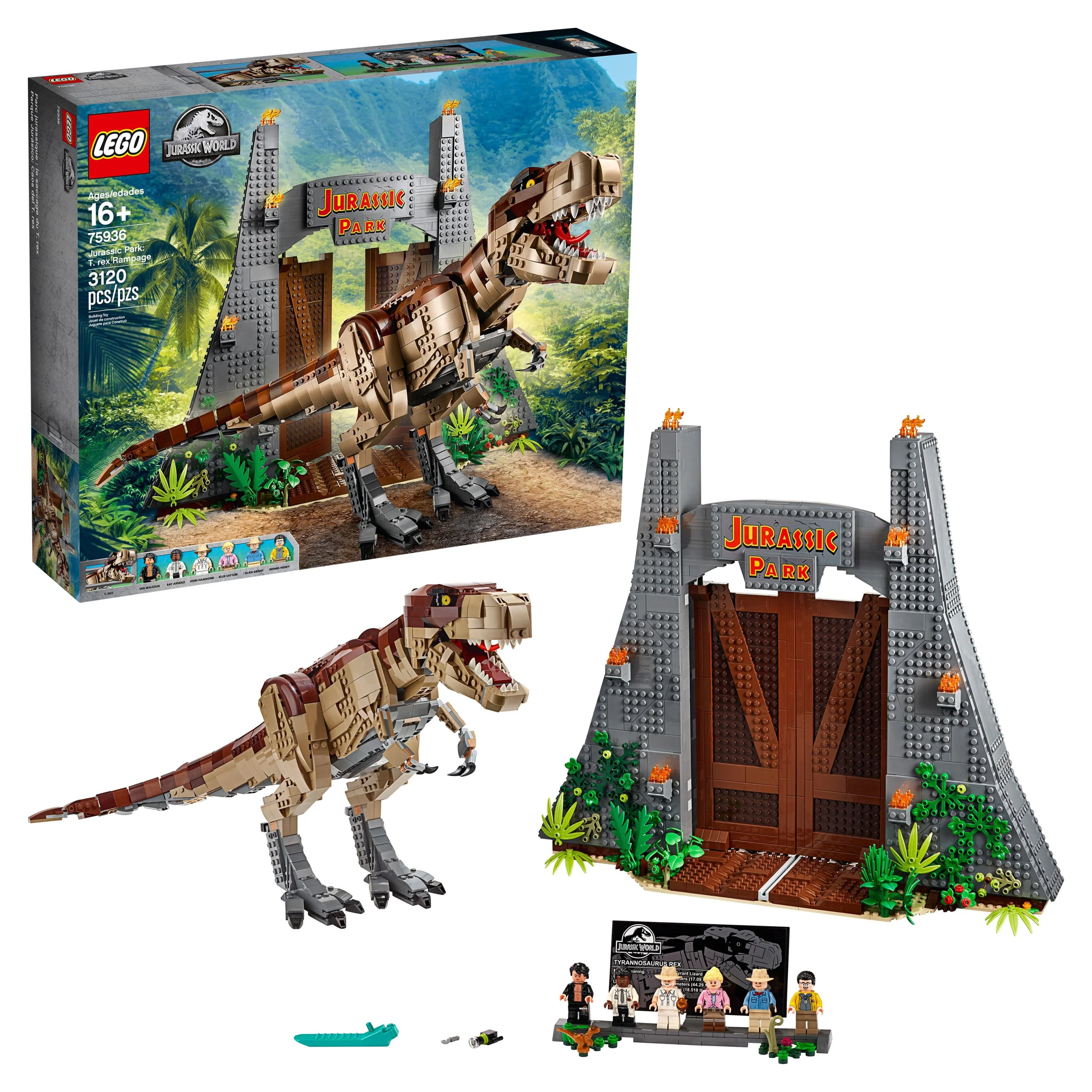 LEGO Jurassic World Jurassic Park: T. rex Rampage 75936 Building Kit