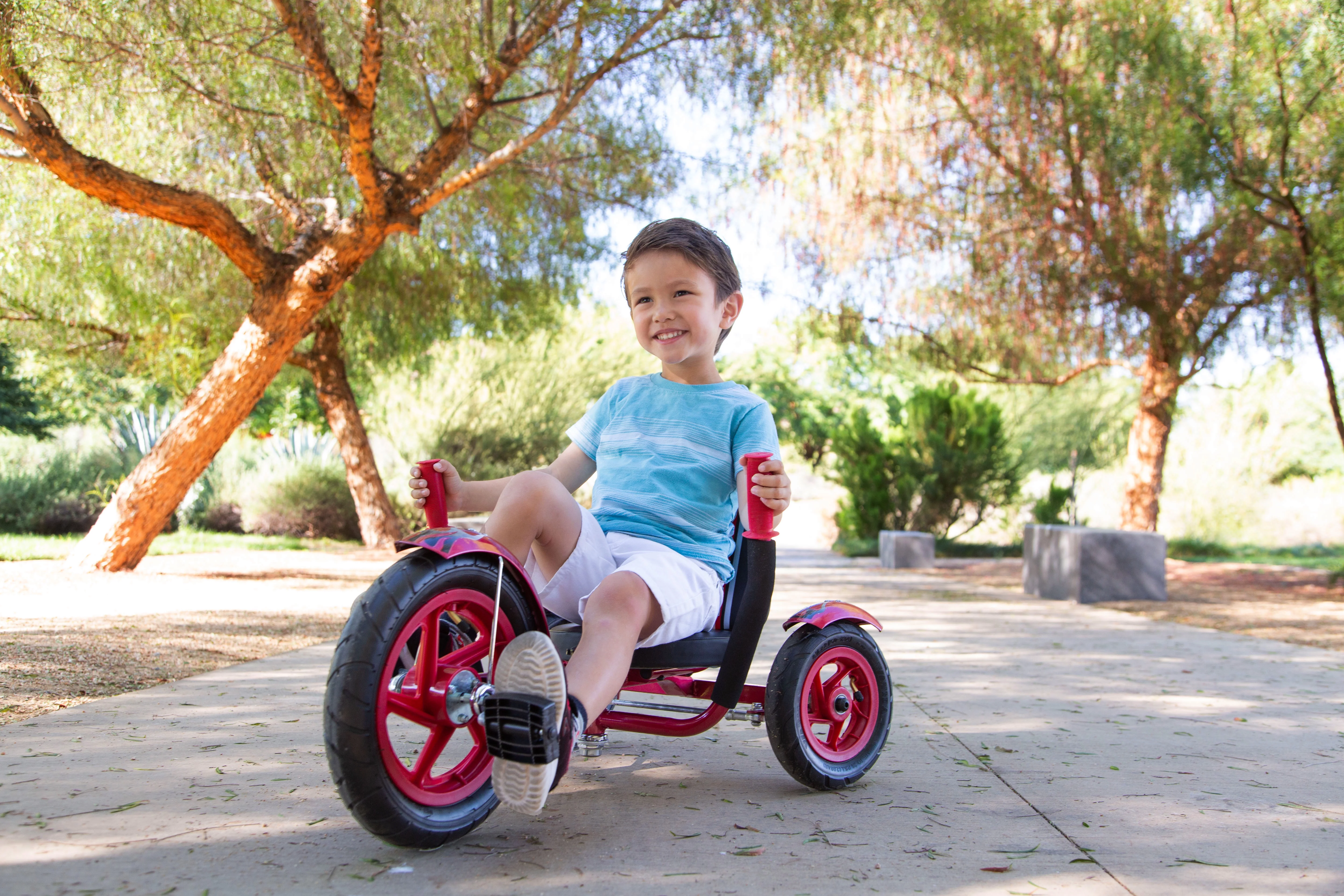 Mobo Mity Sport Tricycle, Toddler Big Wheel Ride On Trike, 3-5 Years Old, Red