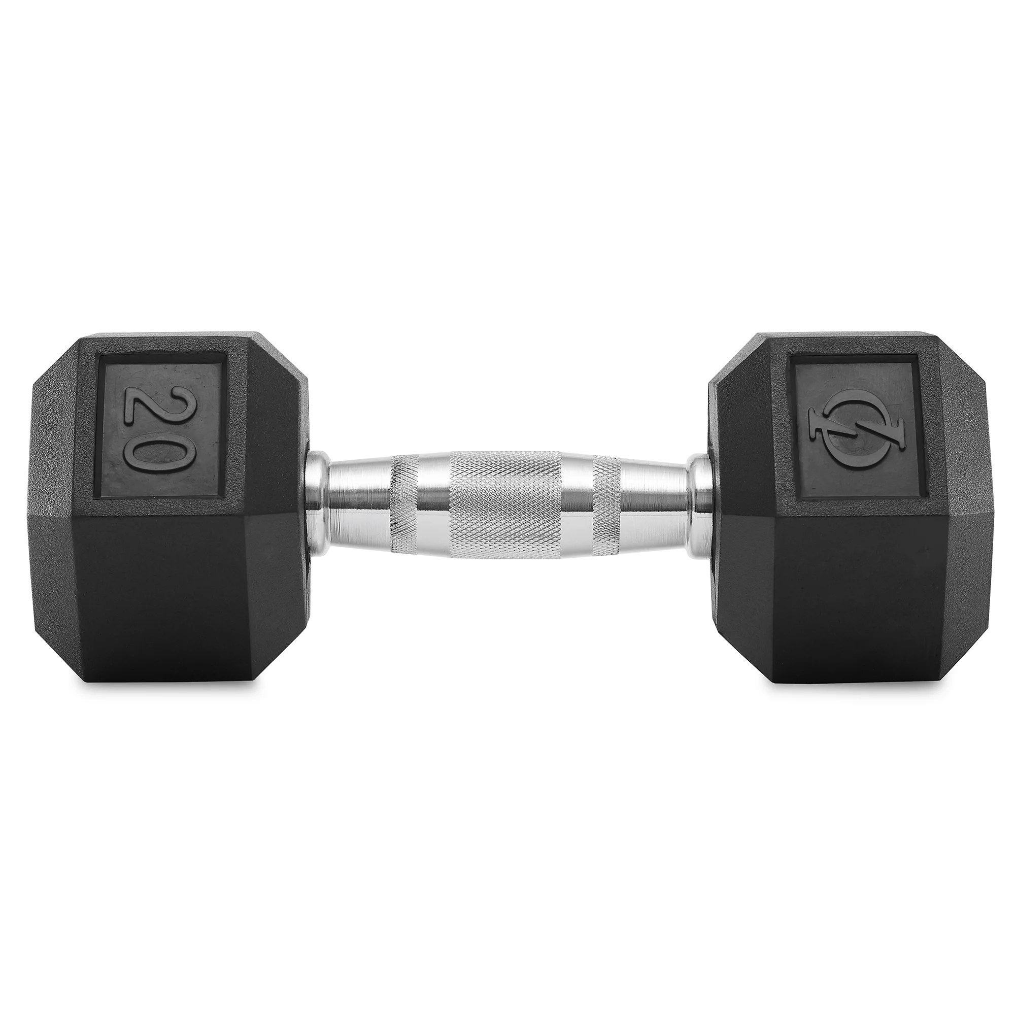 Philosophy Gym Rubber Coated Hex Dumbbell Hand Weights, 45 lb Pair