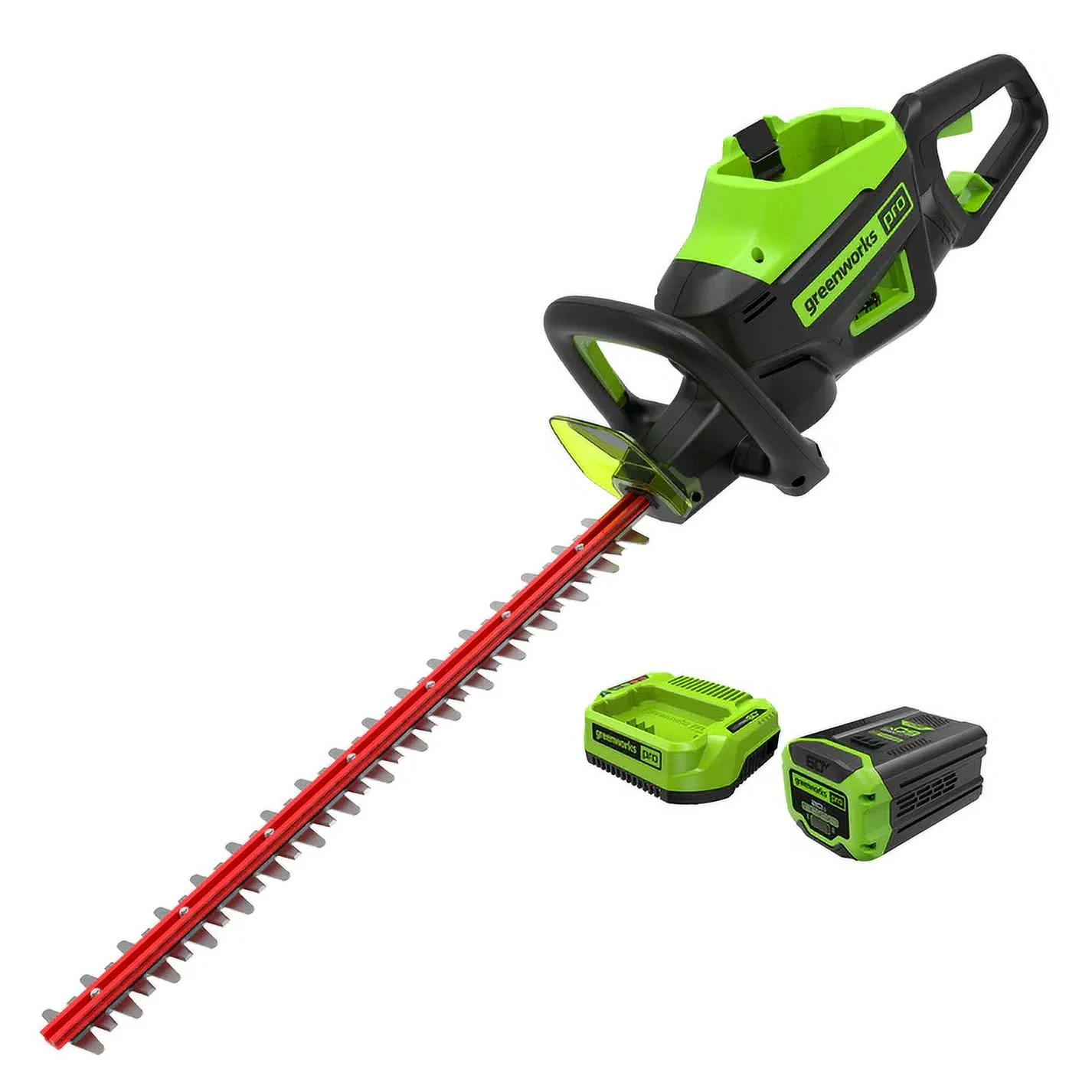 Greenworks 60V 26″ Cordless Battery Hedge Trimmer with 2.0Ah Battery & Charger