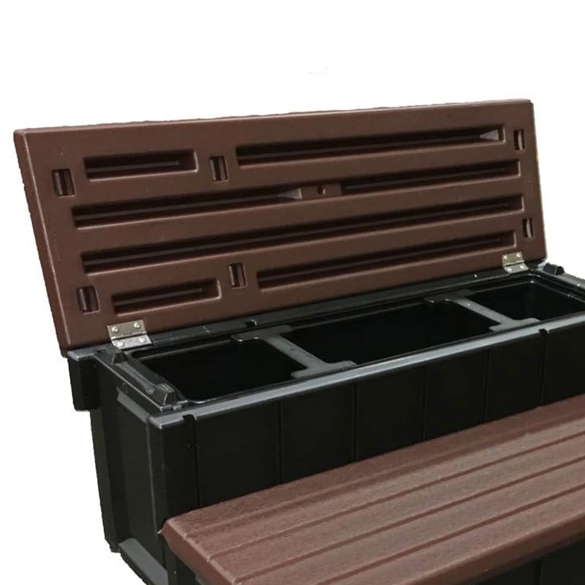 Confer Plastics Leisure Accent Outdoor Spa Storage Steps, Espresso