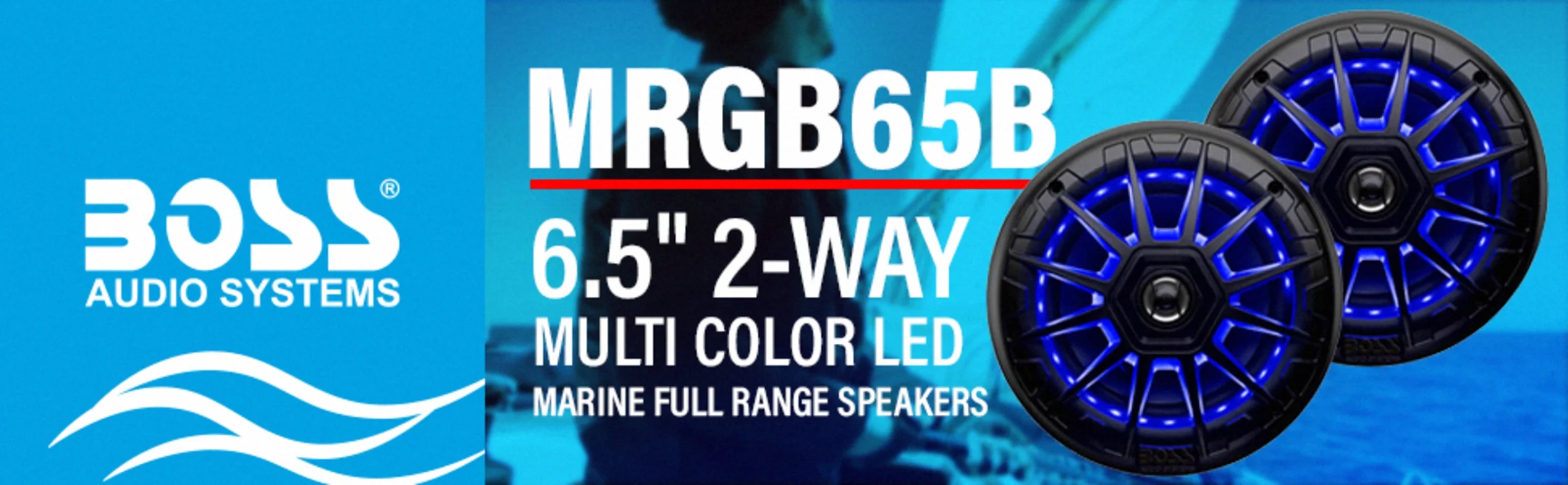 BOSS Audio Systems MRGB65B 6.5?? Marine Speakers, 200 Watts Per Pair, 2 Way