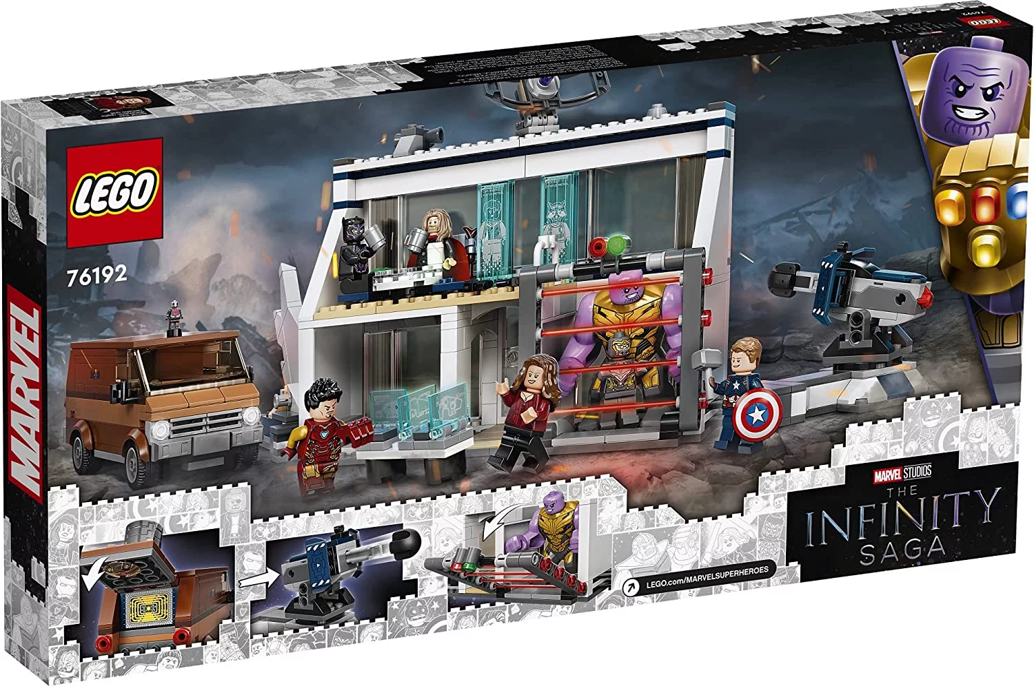 LEGO Marvel Avengers: Endgame Final Battle 76192 Collectible Building Kit; Battle Scene at The Avengers Compound; New 2021 527 Pieces