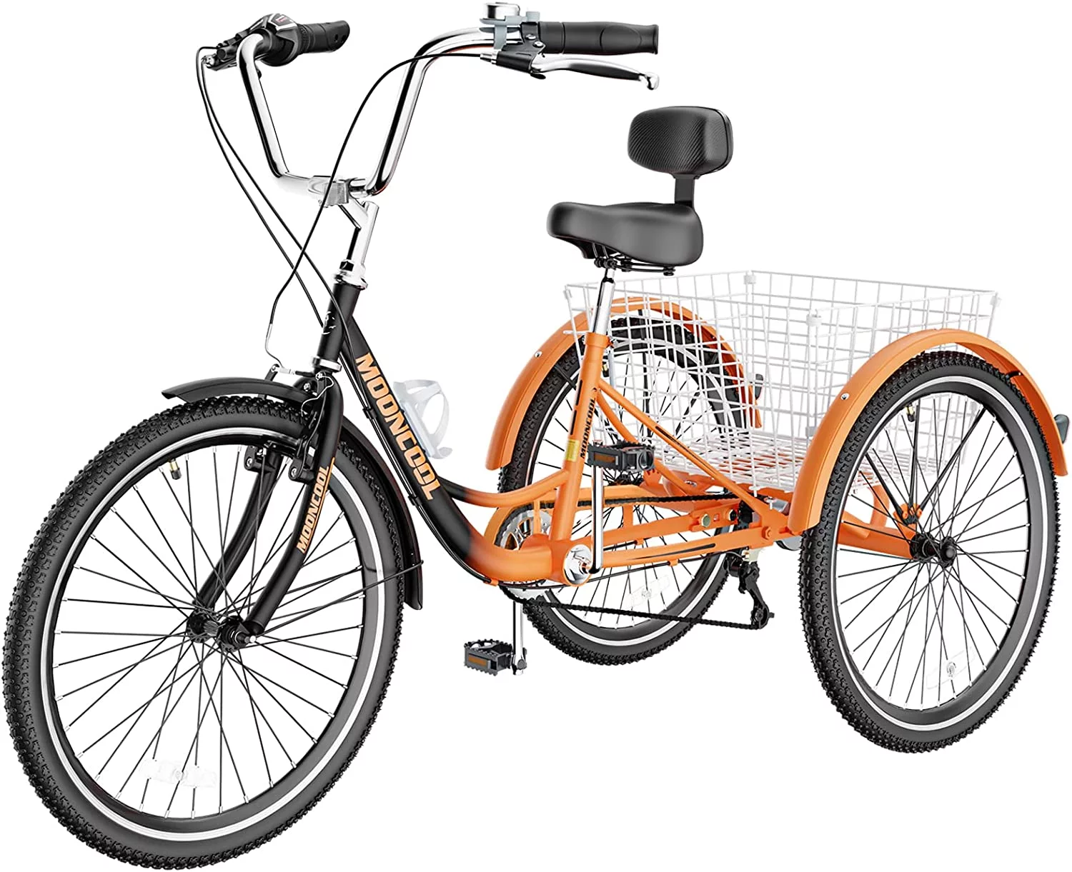 Adult Tricycles, 7 Speed Adult Trikes 24/26 inch 3 Wheel Bikes, Cruise Bike with Basket for Seniors, Women, Men for Recreation, Shopping, Exercise, Multiple Colors