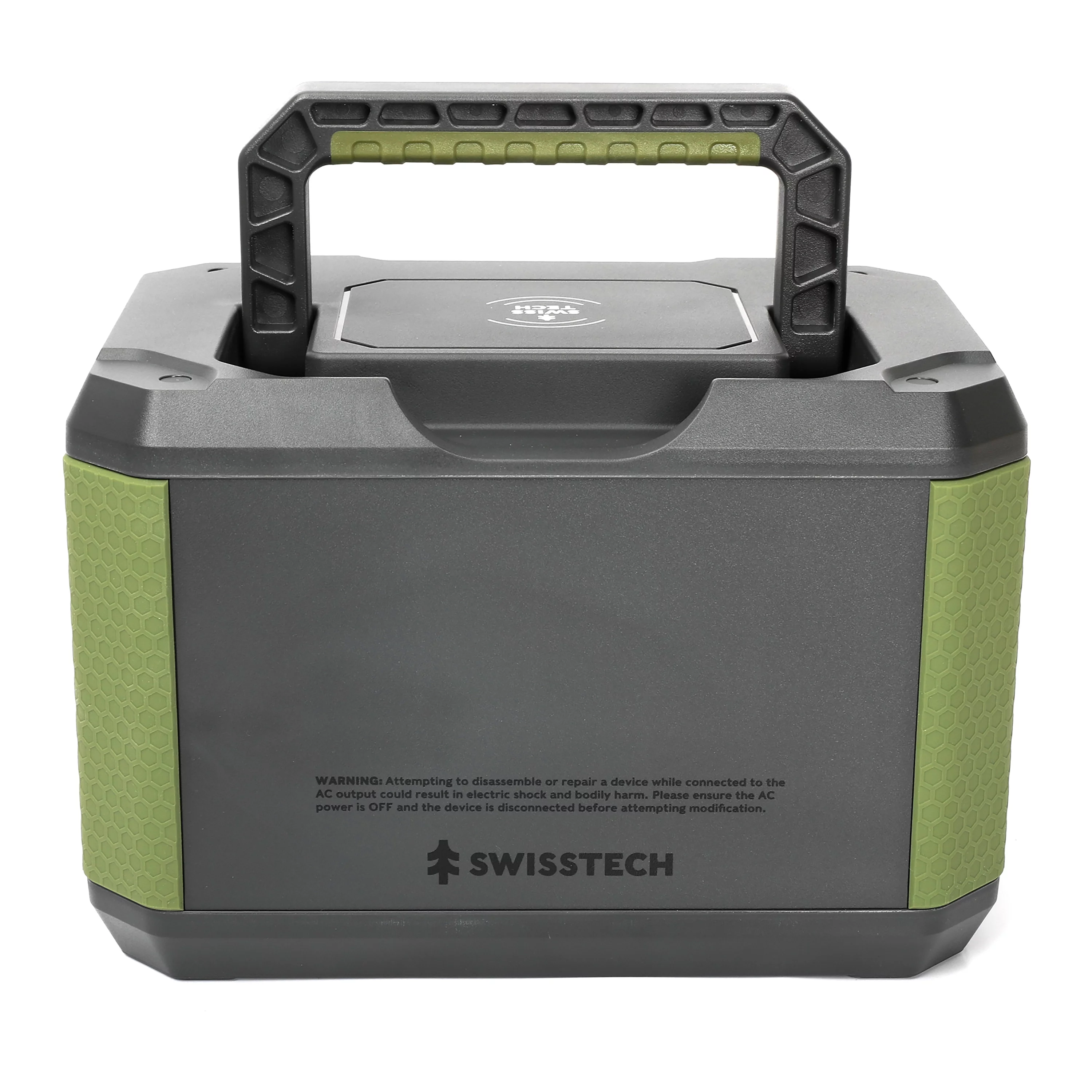 Swiss Tech 500W Portable Power Station, 519.4Wh, Solar Powered Battery for Camping and Travel Emergency