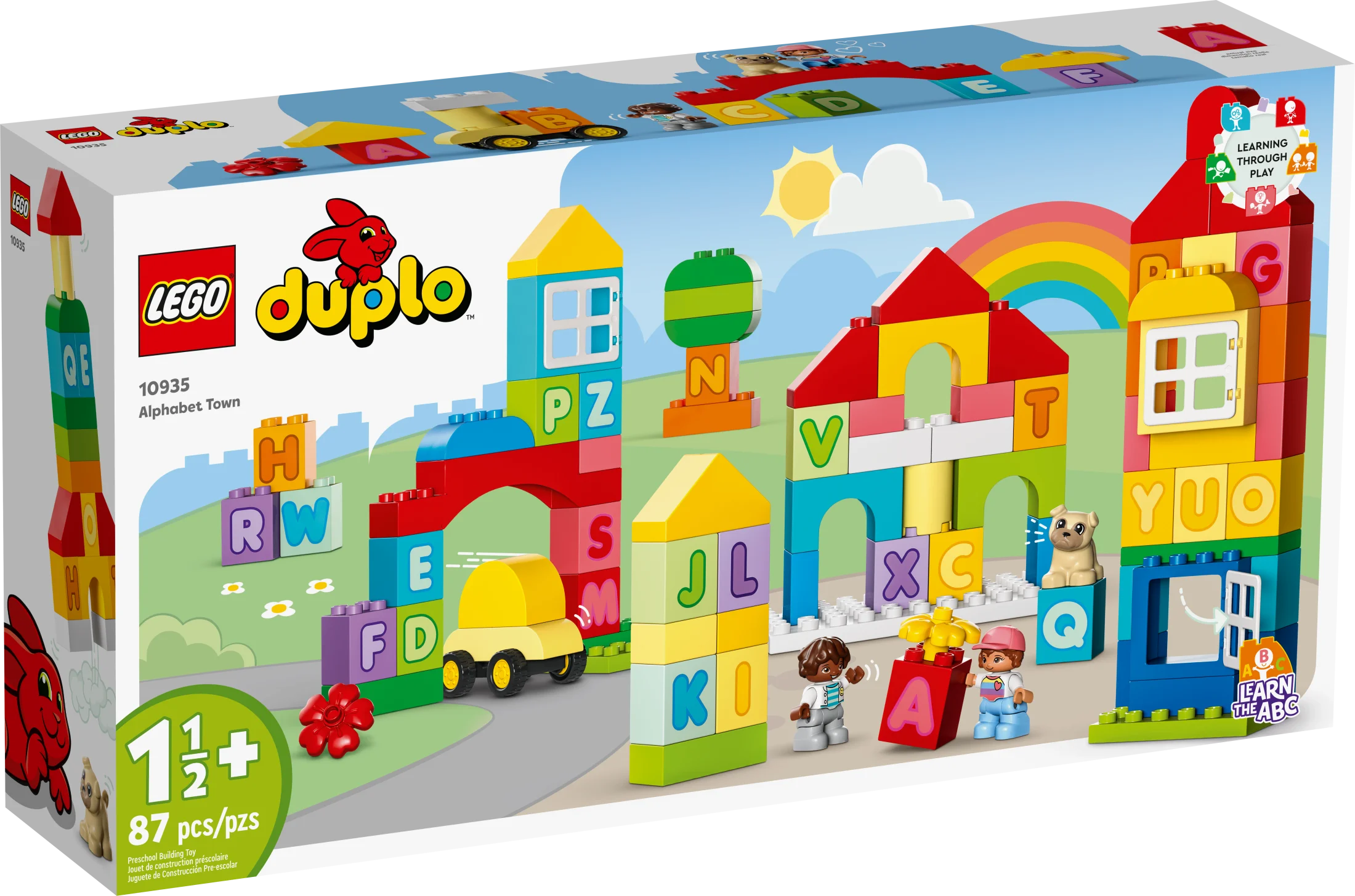 LEGO DUPLO Classic Alphabet Town 10935, Educational Early Learning Toys for Babies & Toddlers Ages +18 Months, Learn Colors, Letters and Shapes with Large Bricks