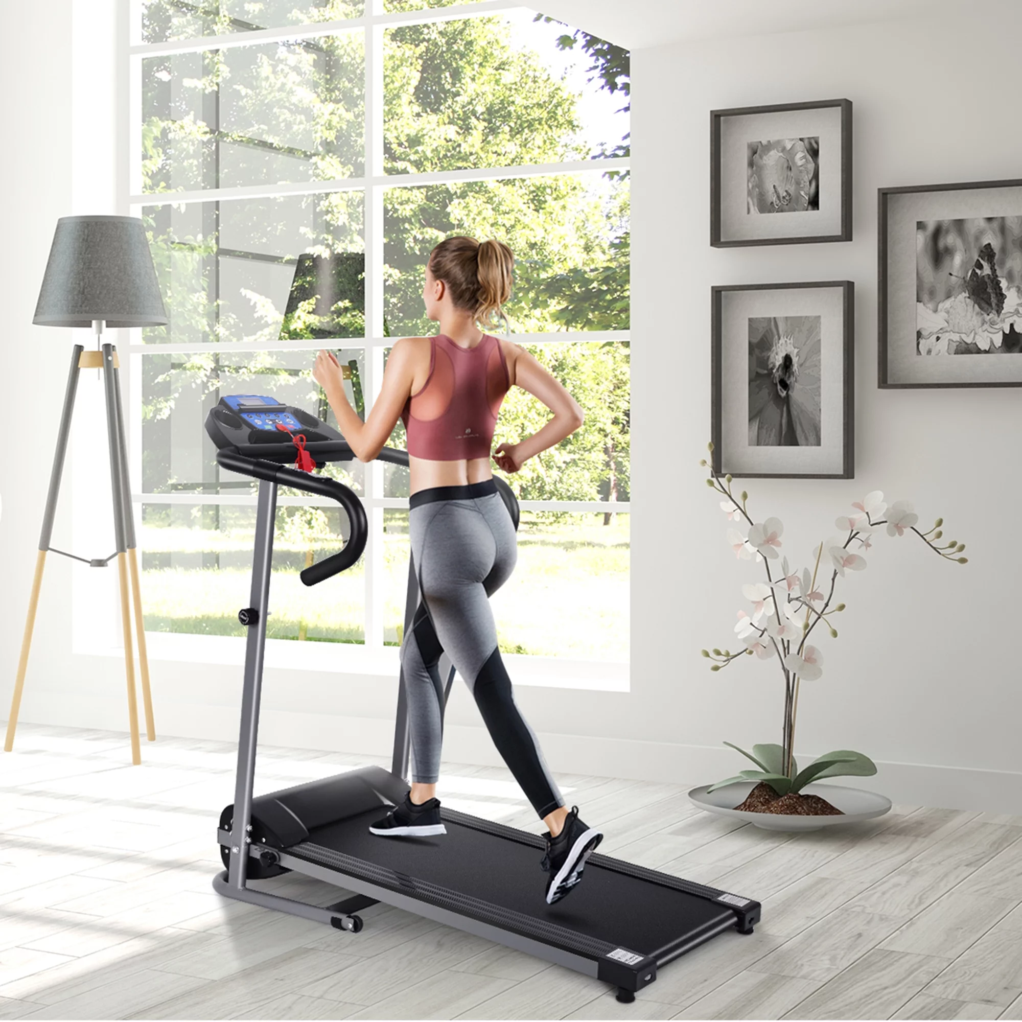 Gymax Folding Treadmill 1100W Electric Motorized Running Jogging Walking Machine