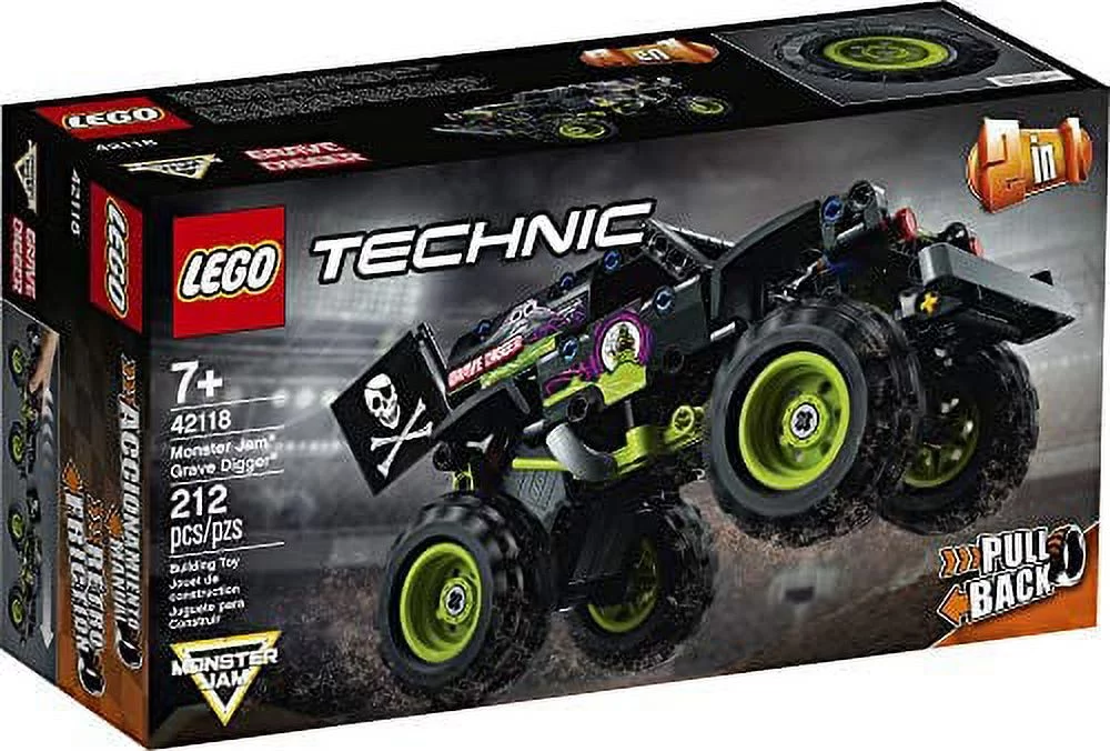 Lego Technic Monster Jam Grave Digger 42118 Model Building Kit New 2021 (212 Pieces)