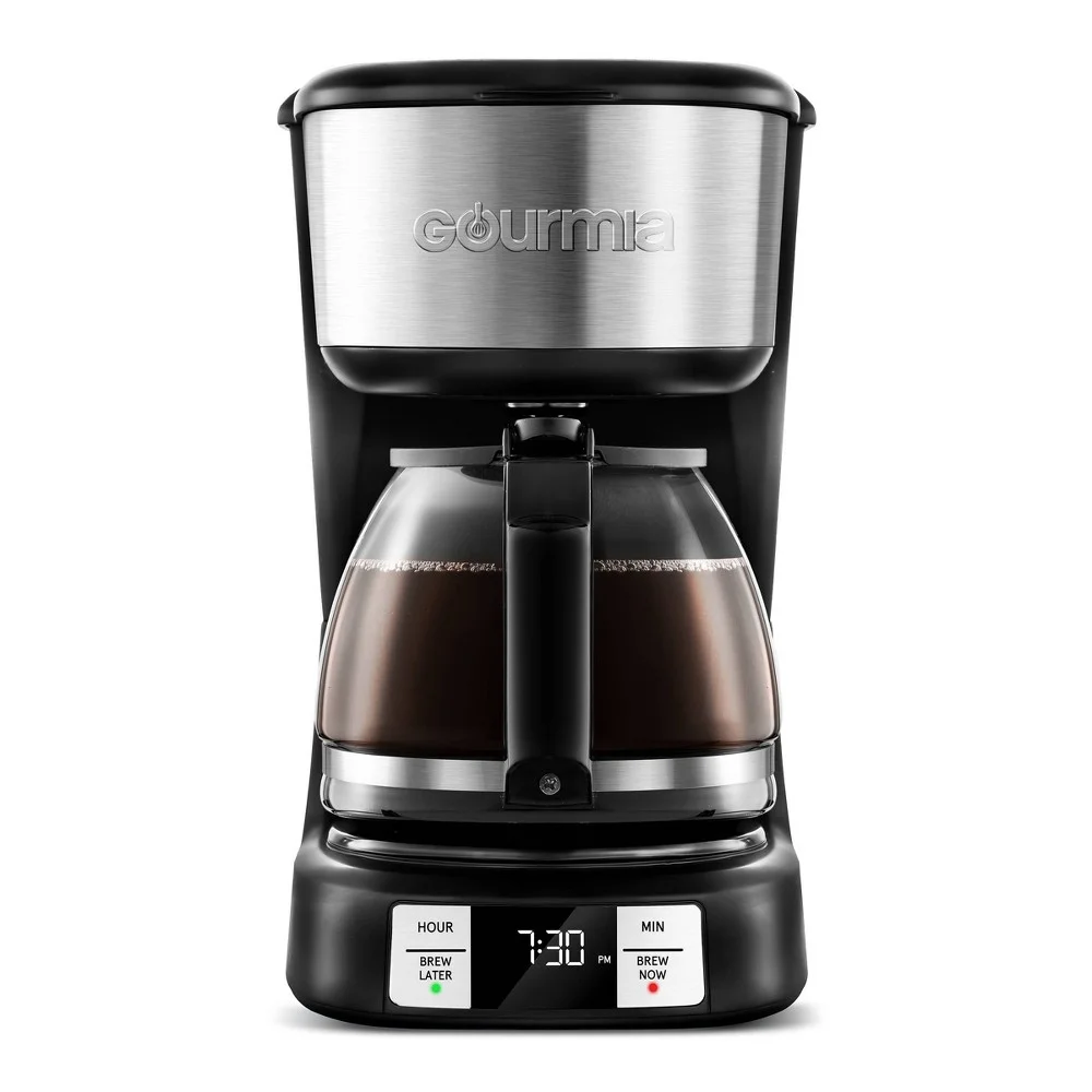 Gourmia 5 Cup Programmable Drip Coffee Maker with Brew Later Black