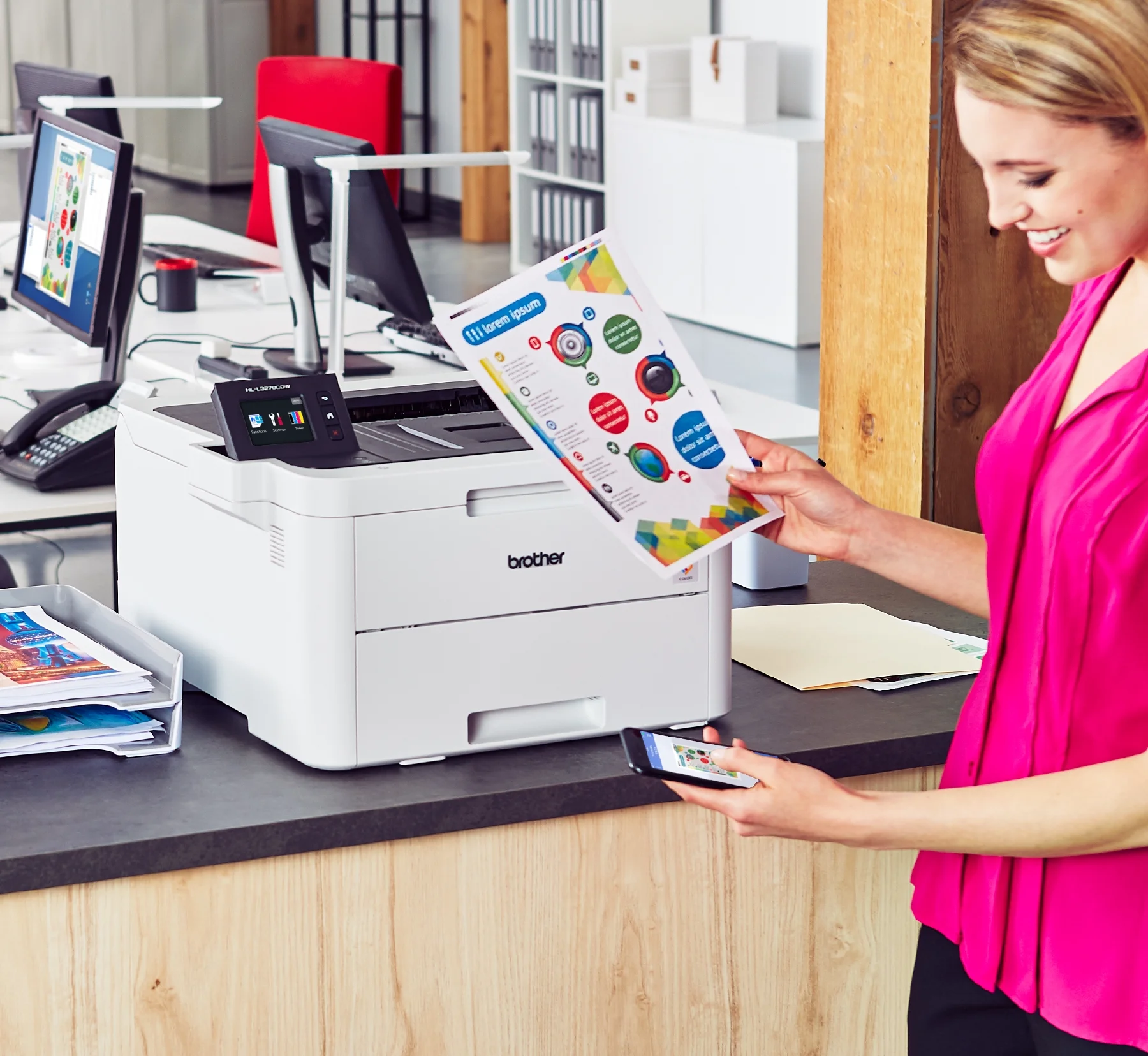 Brother HL-L3270CDW Compact Digital Color Printer with NFC, Wireless and Duplex Printing