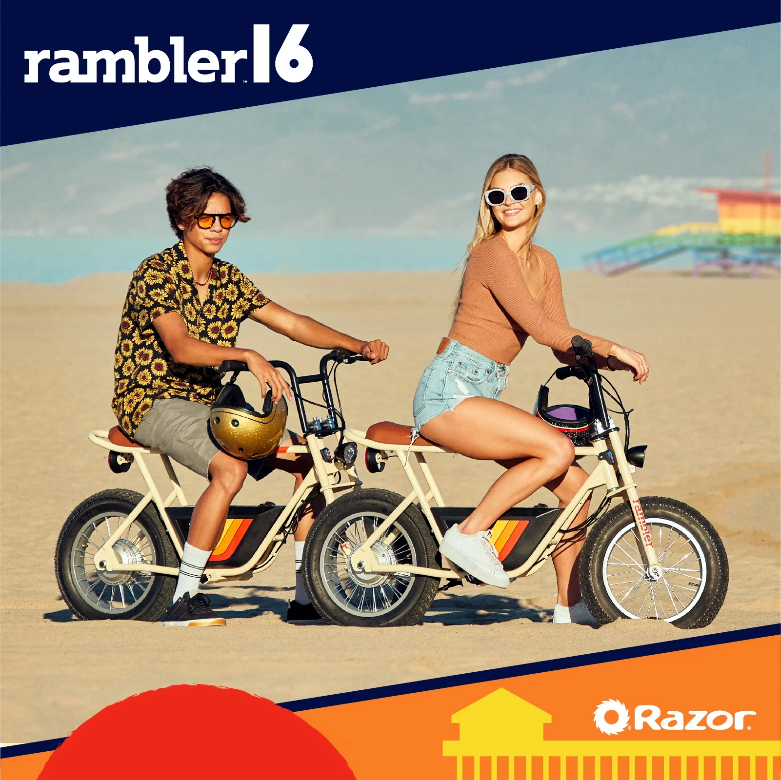 Razor Rambler 16 ?C 36V Seated Electric Scooter, up to 15 mph, Retro Style Minibike for Teen & Adult