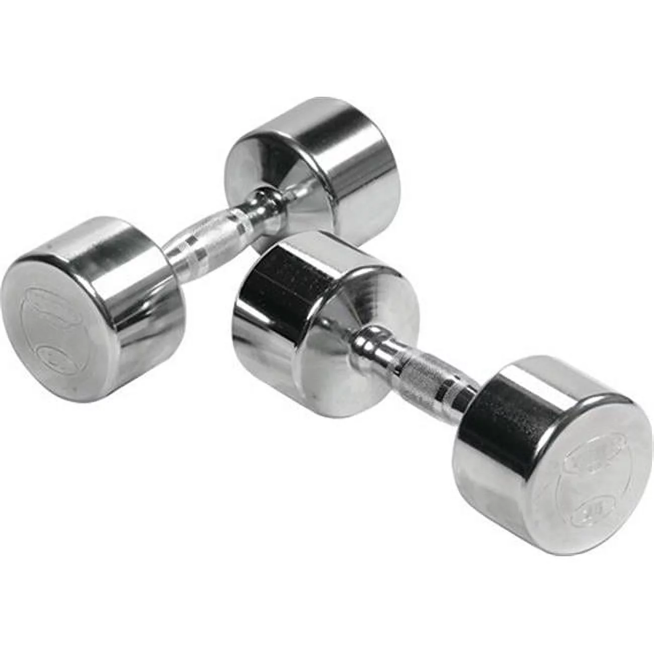 Solid Steel Professional Chrome Dumbbell with Ergo Grip – 45 lbs