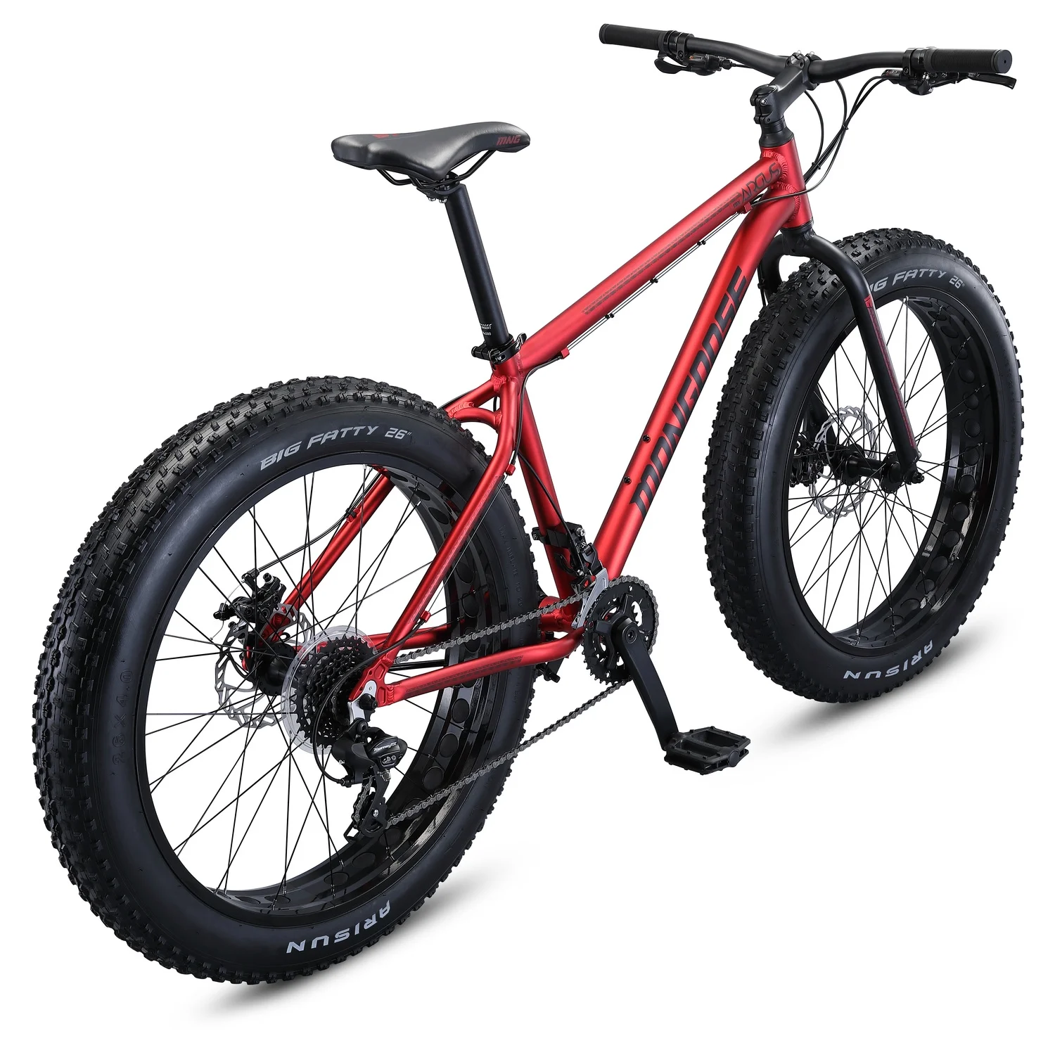 Mongoose Argus TRX Fat Tire Mountain Bike, 26-Inch Wheels, 16 Speeds, Red