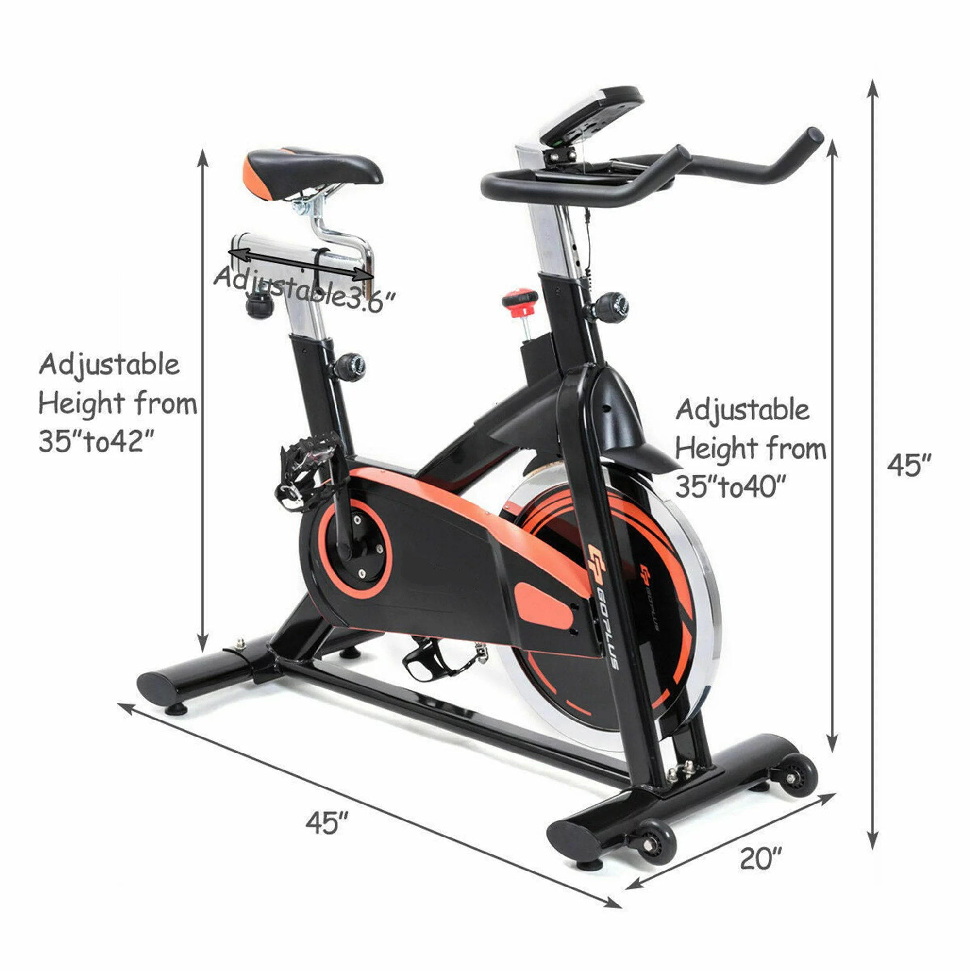 Gymax Cardio Fitness Cycling Exercise Bike Gym Workout Stationary Bicycle